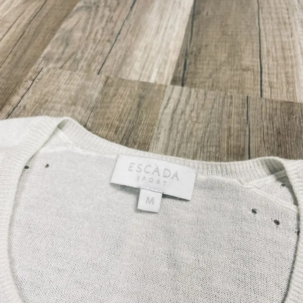 Escada Escada Wool Cardigan White Size M Size M / US 6-8 / IT 42-44 - 3 Thumbnail