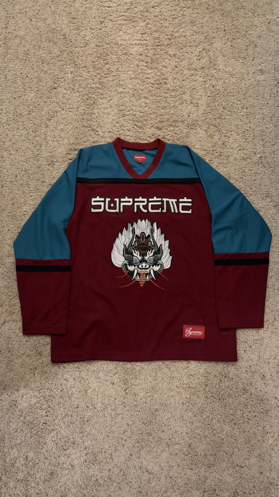 Supreme Supreme Demon Hockey Jersey - Cardinal - FW21 - DS no tags Size US L / EU 52-54 / 3 - 1 Thumbnail
