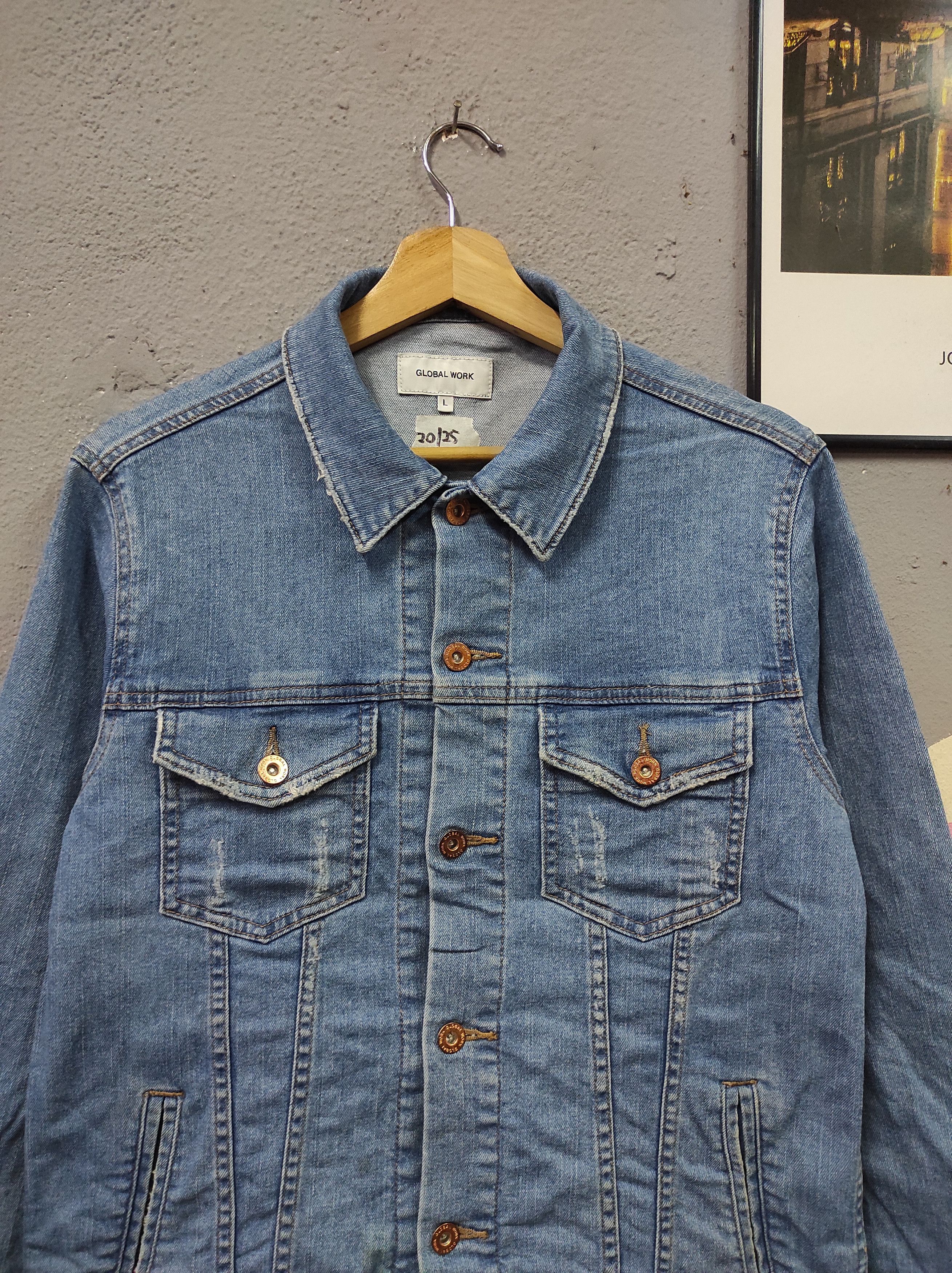 Global Work × Japanese Brand GLOBAL WORK TRUCKER DENIM JACKET Size L / US 10 / IT 46 - 2 Thumbnail