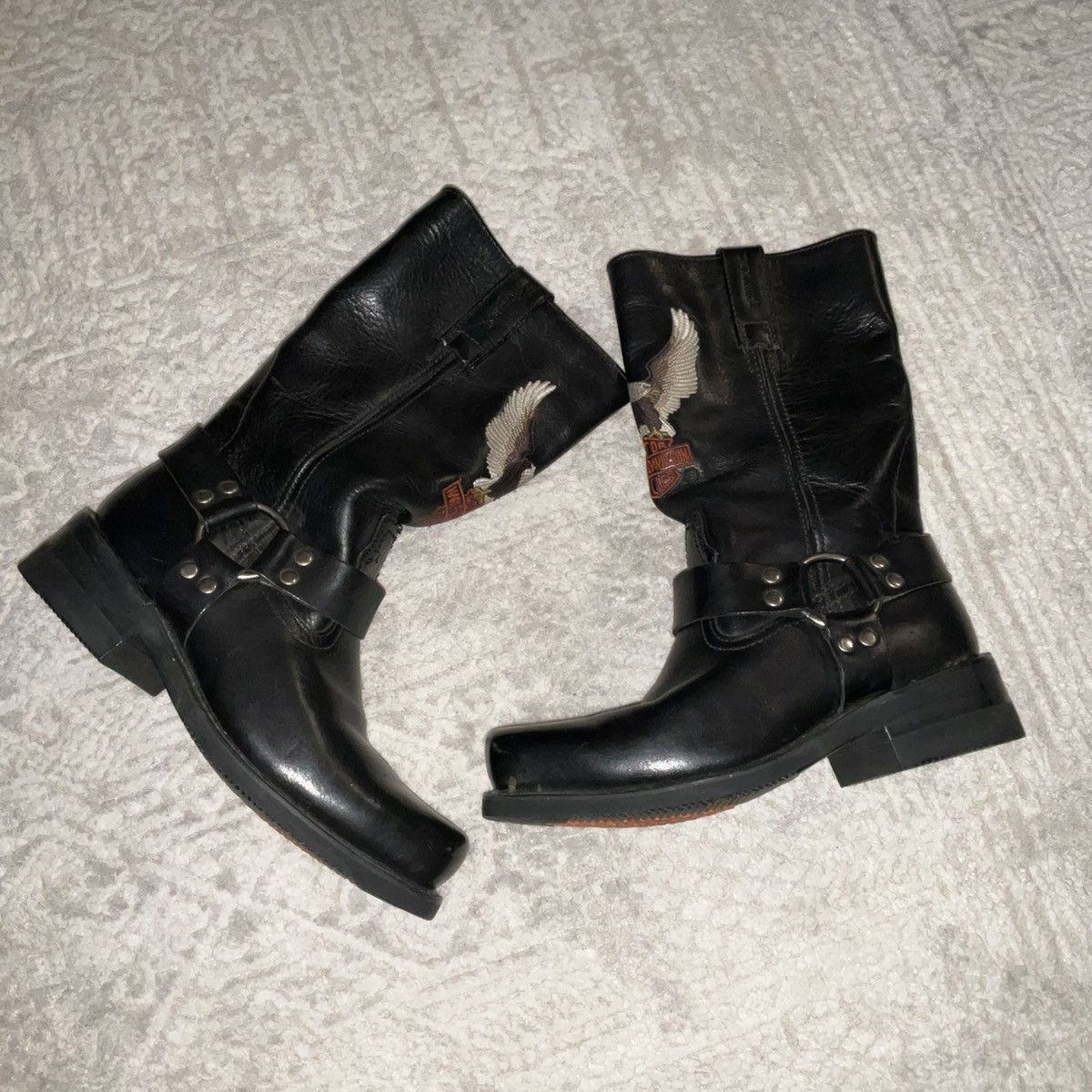 Harley Davidson Harley Davidson Leather Squared Toe Boots Mens size 7.5 Size US 7.5 / EU 40-41 - 2 Thumbnail