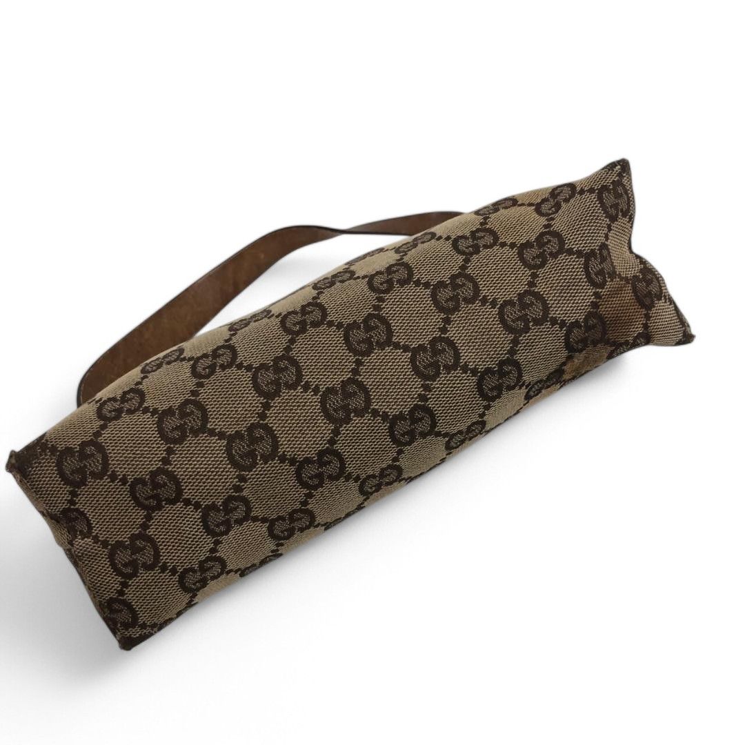 Gucci Gucci - Canvas Leather Brown Handbag GG Monogram Size ONE SIZE - 3 Thumbnail