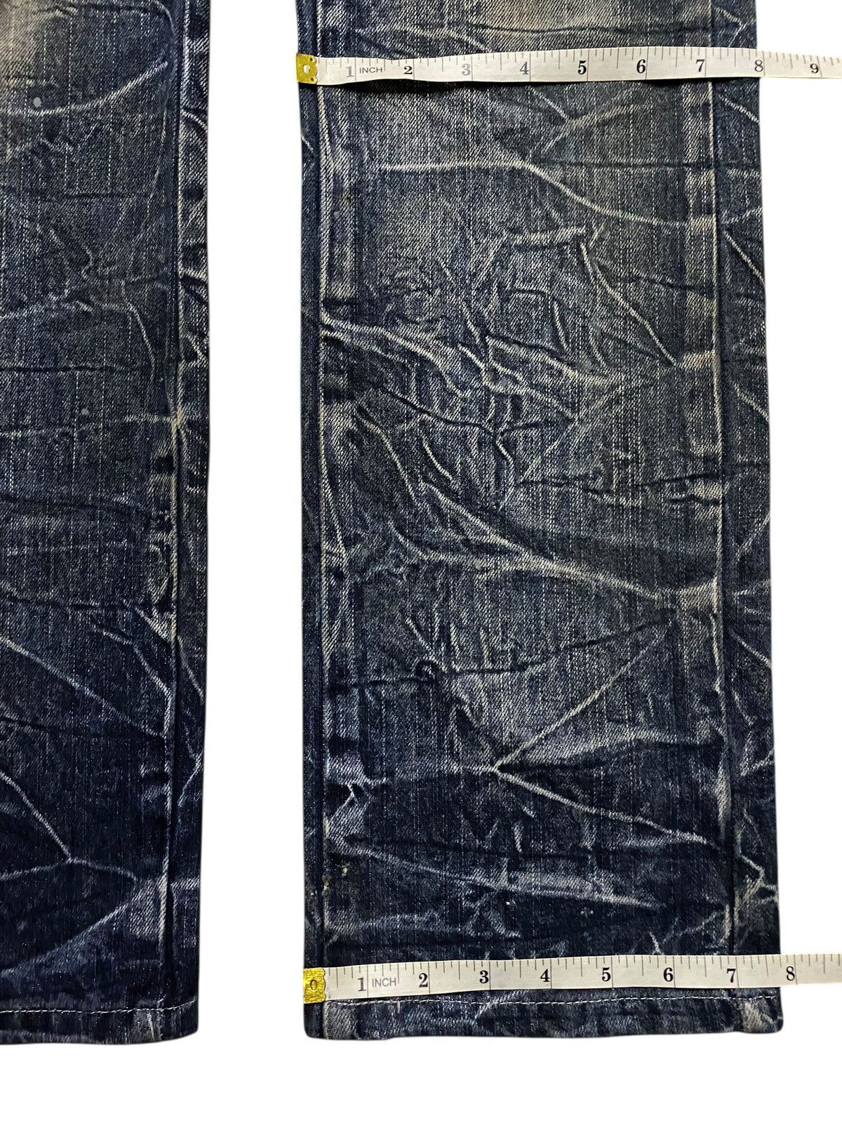 Japanese Brand Vtg Skull Blow By Blue Mud Wash Thunder Avant Garde Jeans Size US 32 / EU 48 - 17 Thumbnail