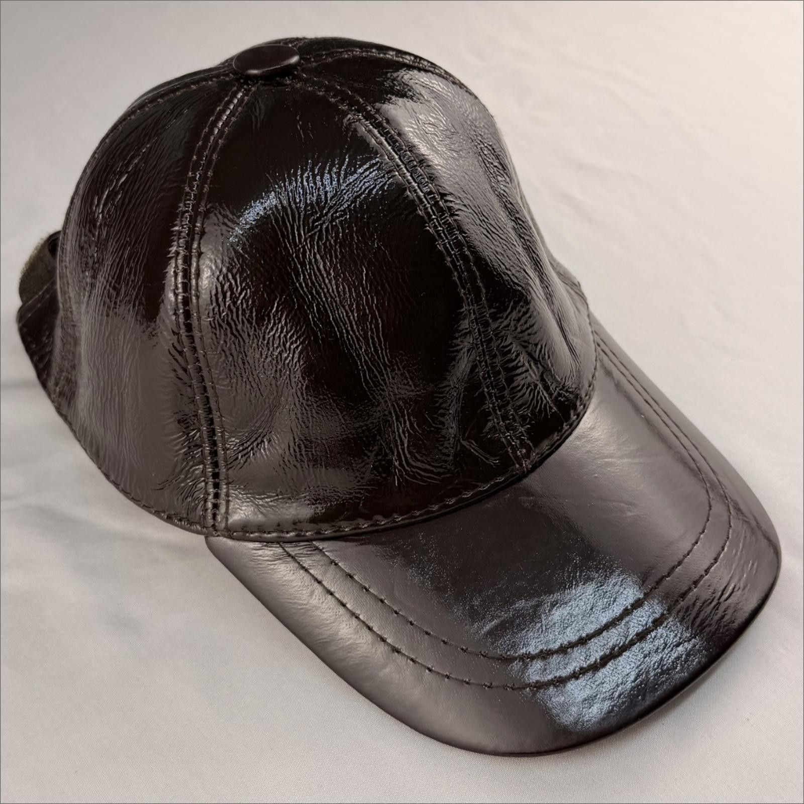 Other NEW Dark Brown Leather Baseball Cap - Premium Hat 081 Size ONE SIZE - 4 Thumbnail