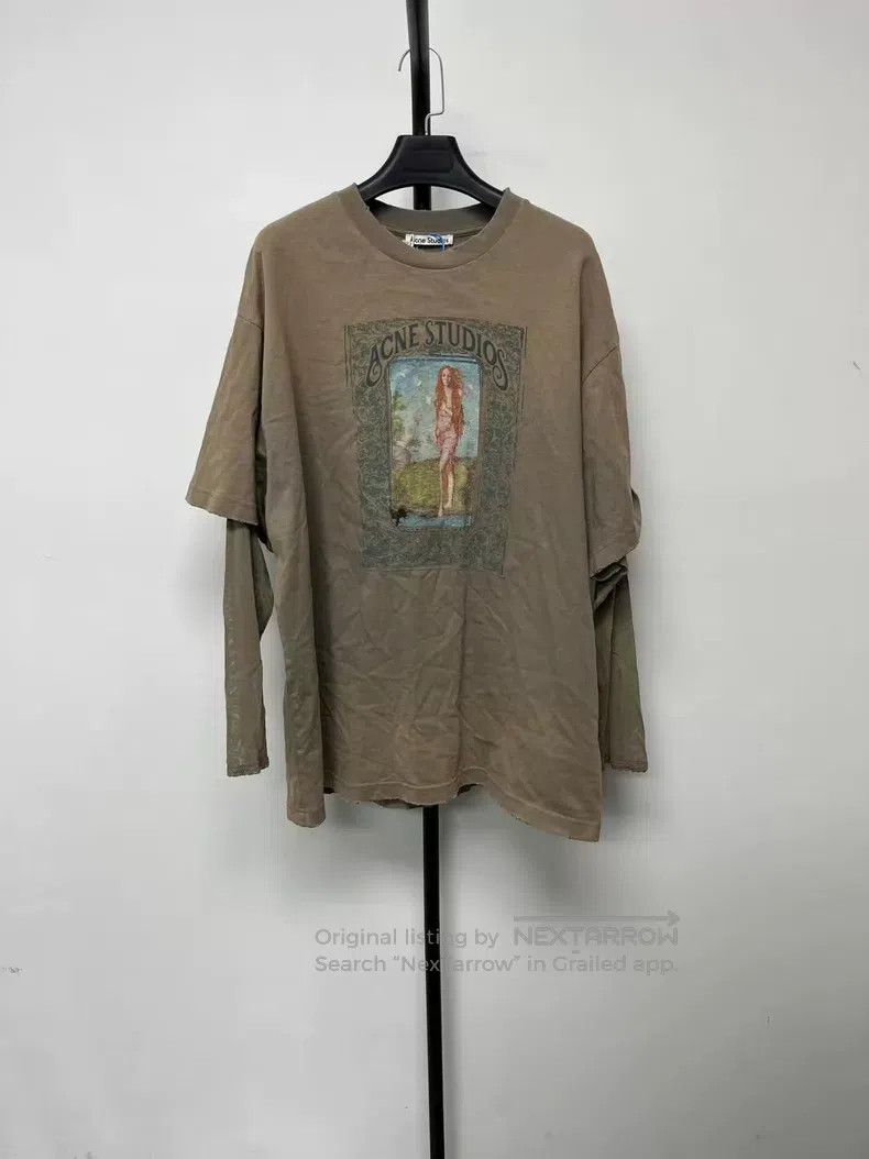 Acne Studios Acne Studios Layered Printed Loose Crewneck Letter Slouchy Size S / US 4 / IT 40 - 1 Thumbnail
