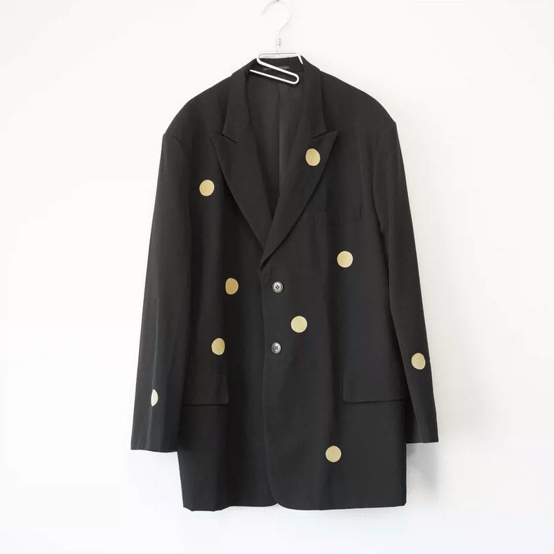 Yohji Yamamoto Yohji Yamamoto Yohji Yamamoto Black Jacket with Gold Dots Size US S / EU 44-46 / 1 - 1 Thumbnail