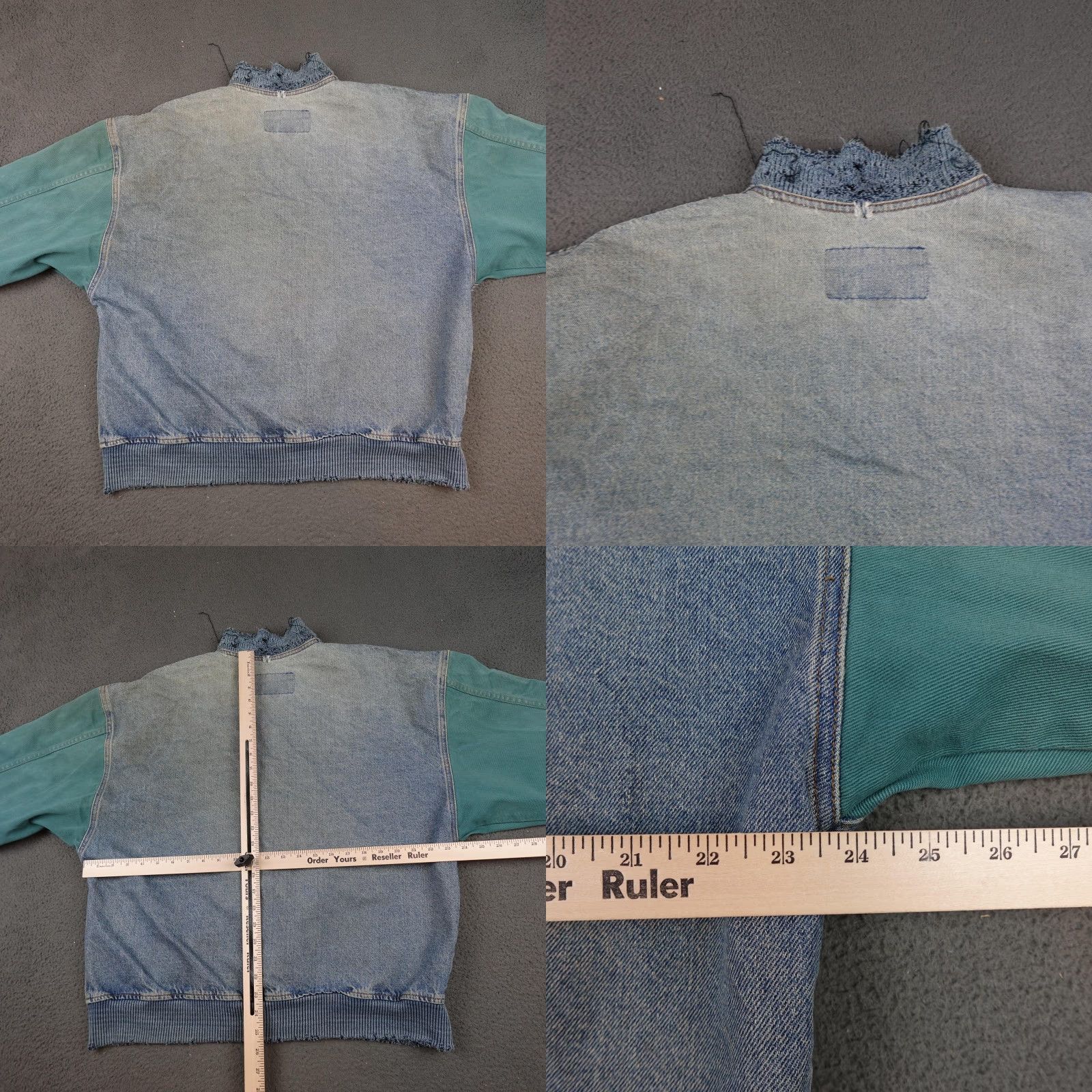 Vintage VINTAGE International Denim Jacket Mens Large Blue Denim 90s PCL Safety Award Distressed Workwear Casual Size US M / EU 48-50 / 2 - 9 Thumbnail
