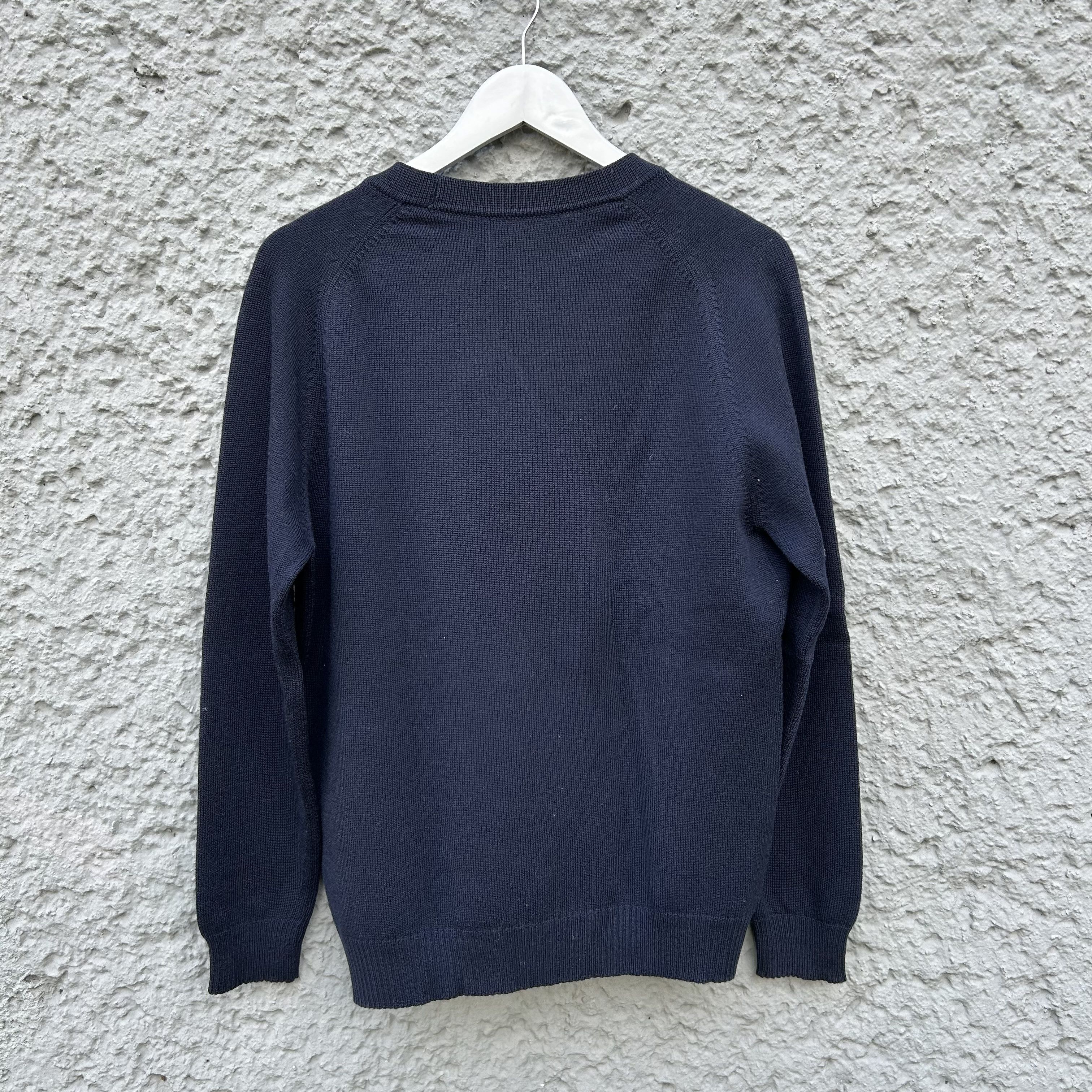 Vintage Vintage Blue Wool Cardigan Sweater Top Size US L / EU 52-54 / 3 - 2 Thumbnail