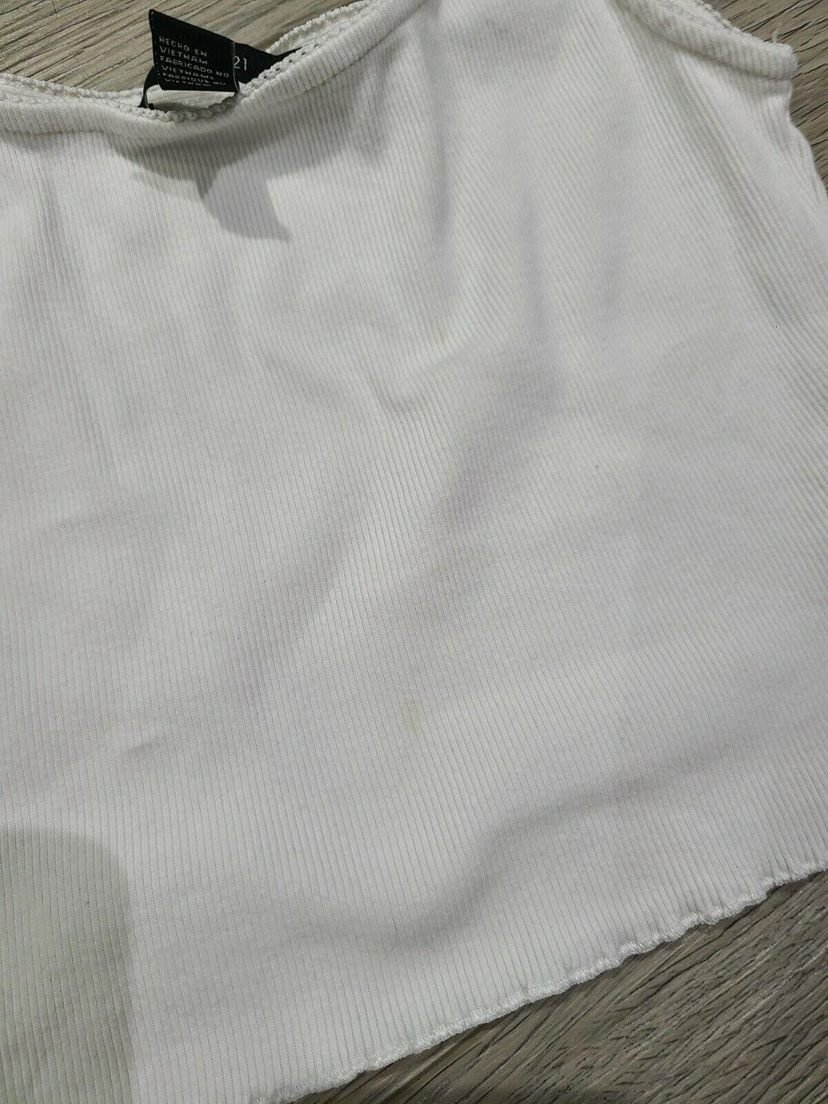 Forever 21 Forever 21 Crop Top Lot 3 White Tanks Small Size S / US 4 / IT 40 - 5 Thumbnail