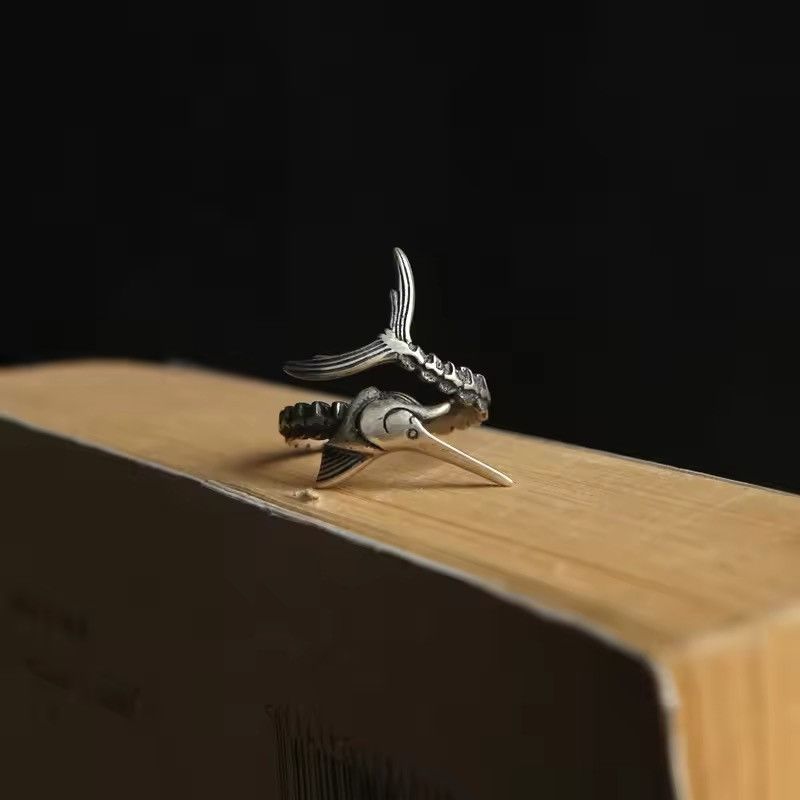 Vintage Marlin Fish Adjustable Ring Size ONE SIZE - 5 Thumbnail