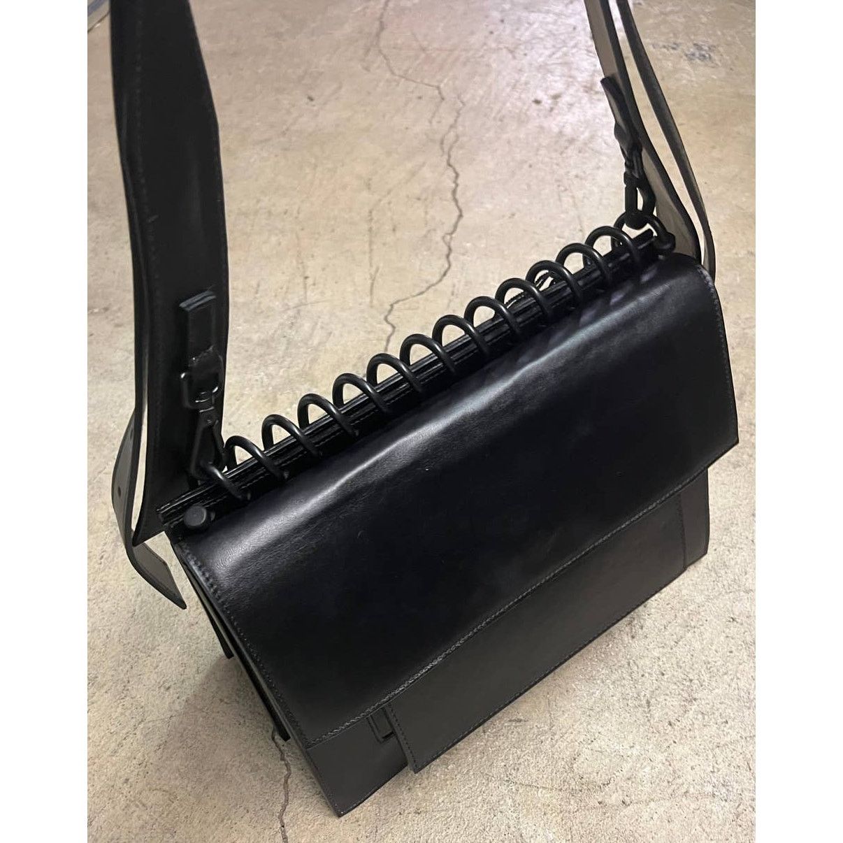 Other Atribut Handcrafted Black Leather Bag Detachable Strap Size ONE SIZE - 13 Thumbnail