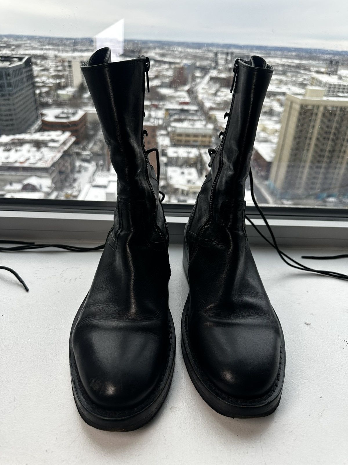 Ann Demeulemeester Ann Demeulemeester Henrica Vitello Mens Heel Boots EU40/US9 Size US 9 / EU 42 - 1 Thumbnail