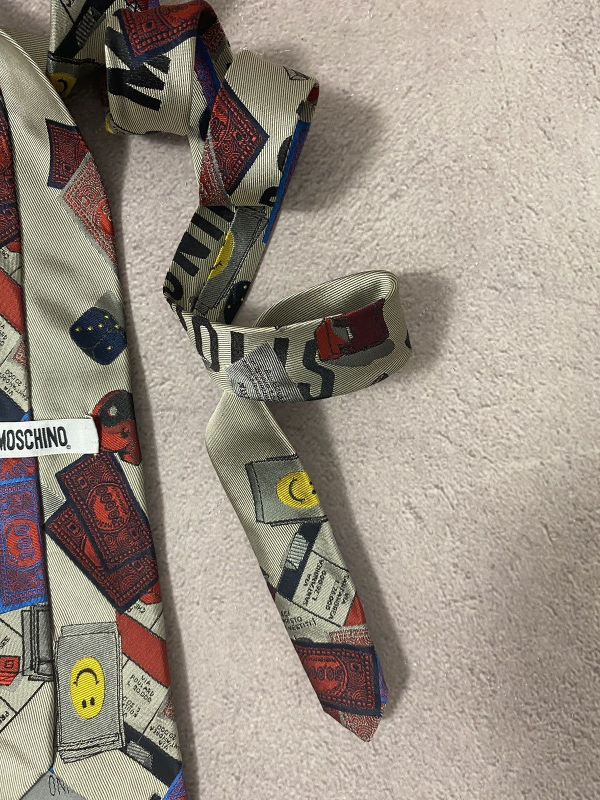 Moschino × Vintage Moschino vintage distressed futuristic tie Size ONE SIZE - 2 Thumbnail
