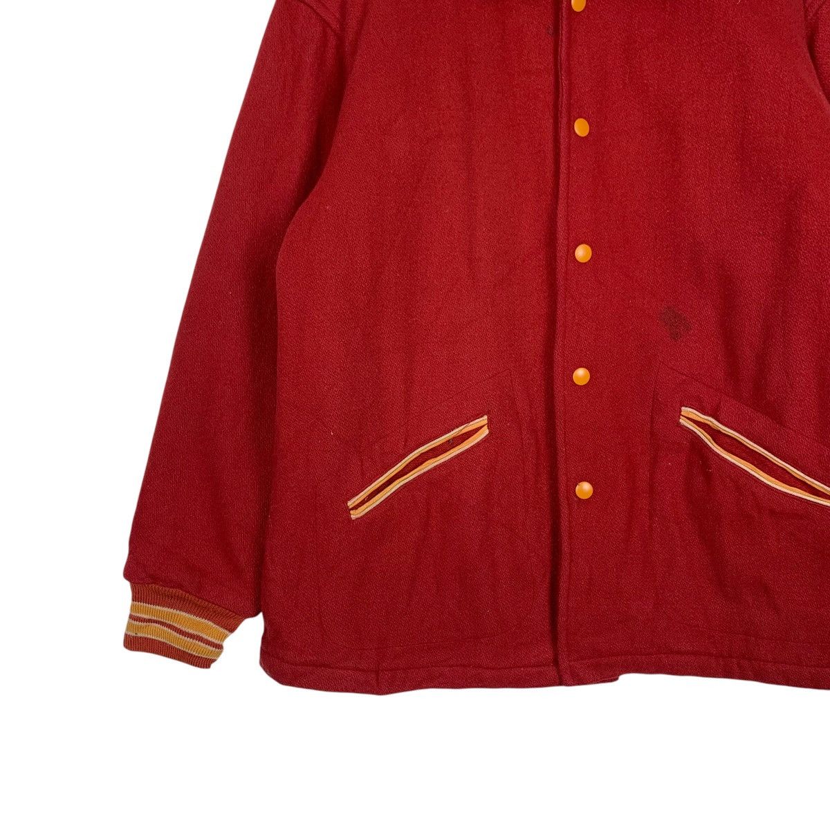 Japanese Brand Vintage 90s OCTOPUS ARMY RETAIN Red Varsity Jacket #2163-C95 Size US M / EU 48-50 / 2 - 3 Thumbnail