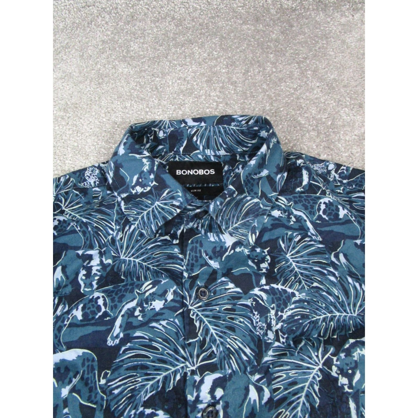 Bonobos Bonobos Shirt Mens Small Blue Plaid Cotton Button-Up Short Sleeve Slim Mens Size US S / EU 44-46 / 1 - 2 Thumbnail