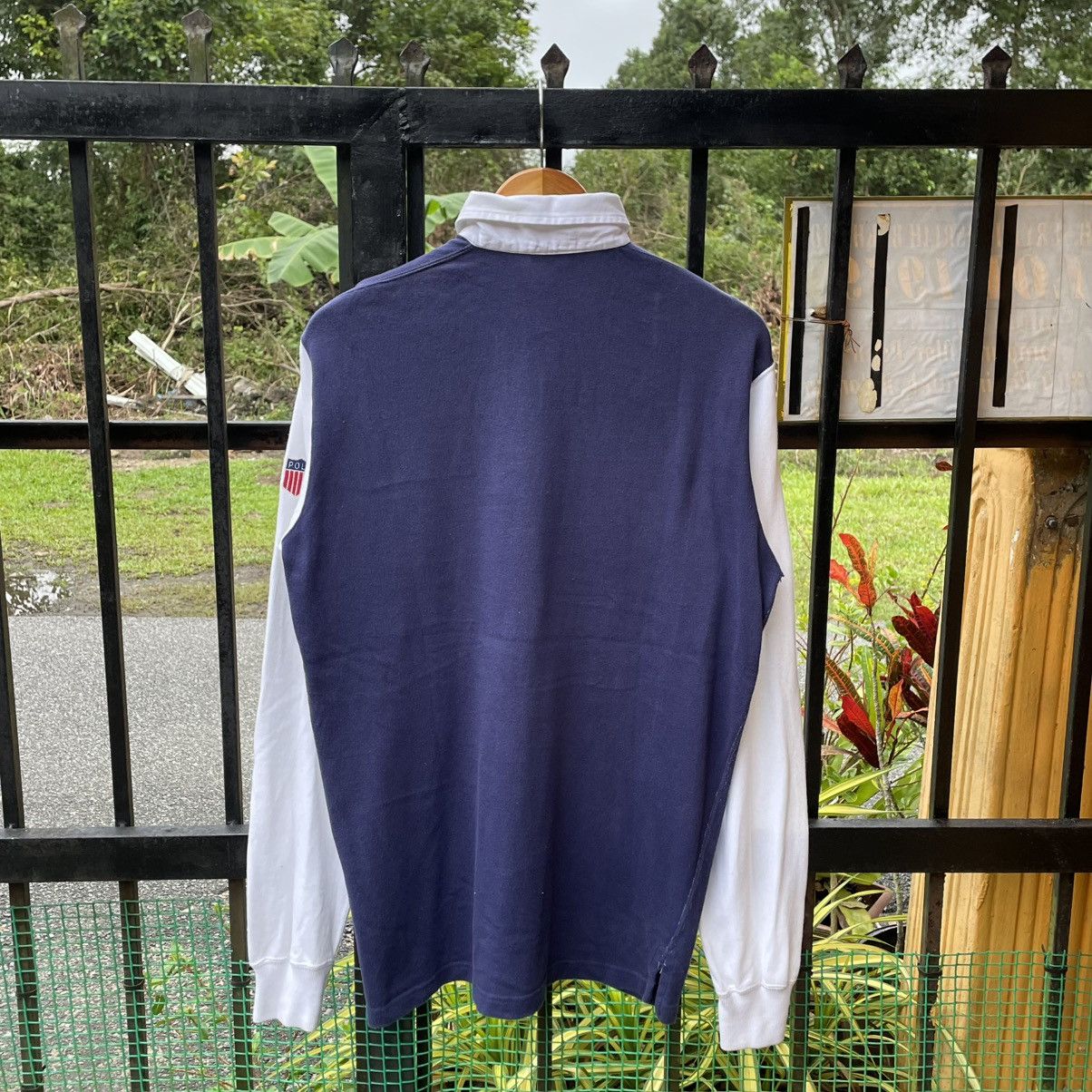 Polo Ralph Lauren 🔥Vintage Polo Ralph Lauren USA Flag Polo Rugby Shirts Size US L / EU 52-54 / 3 - 2 Thumbnail