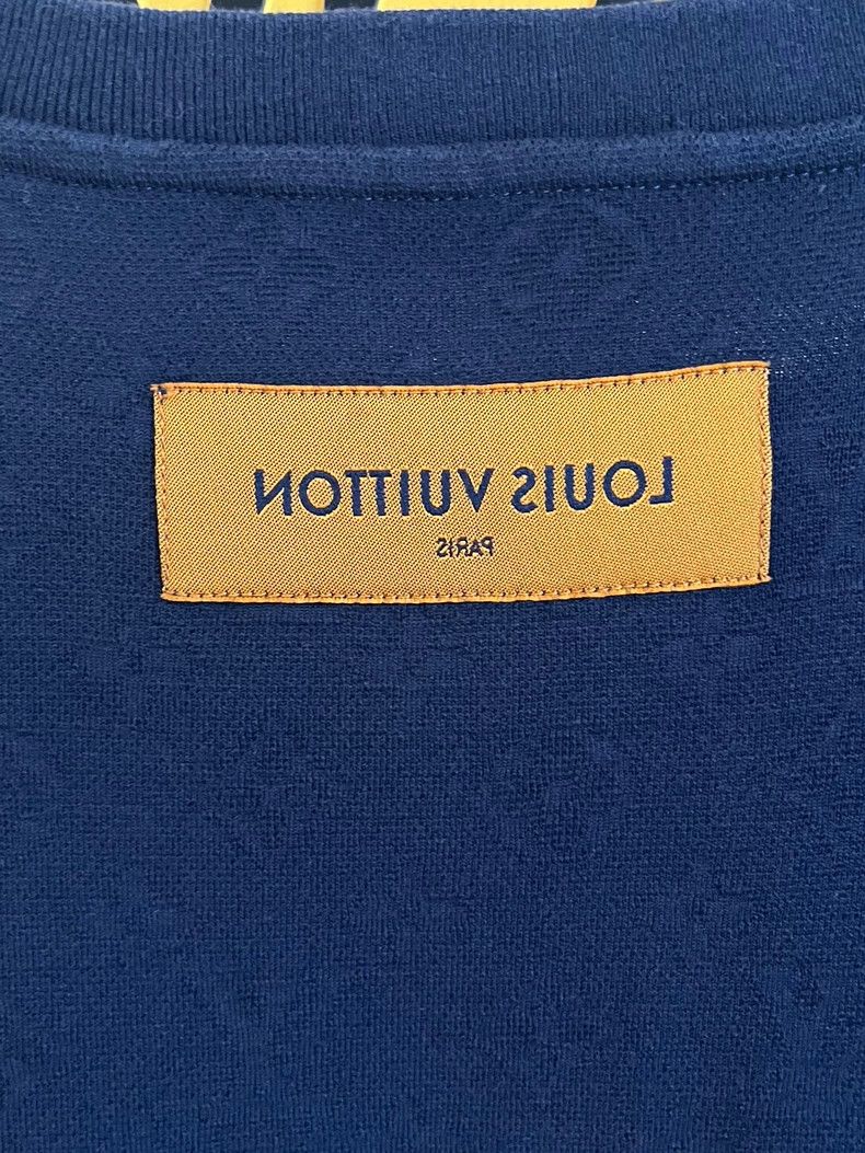 Louis Vuitton Louis Vuitton Navy Blue Ocean Beaded Short Sleeve Size US M / EU 48-50 / 2 - 4 Thumbnail