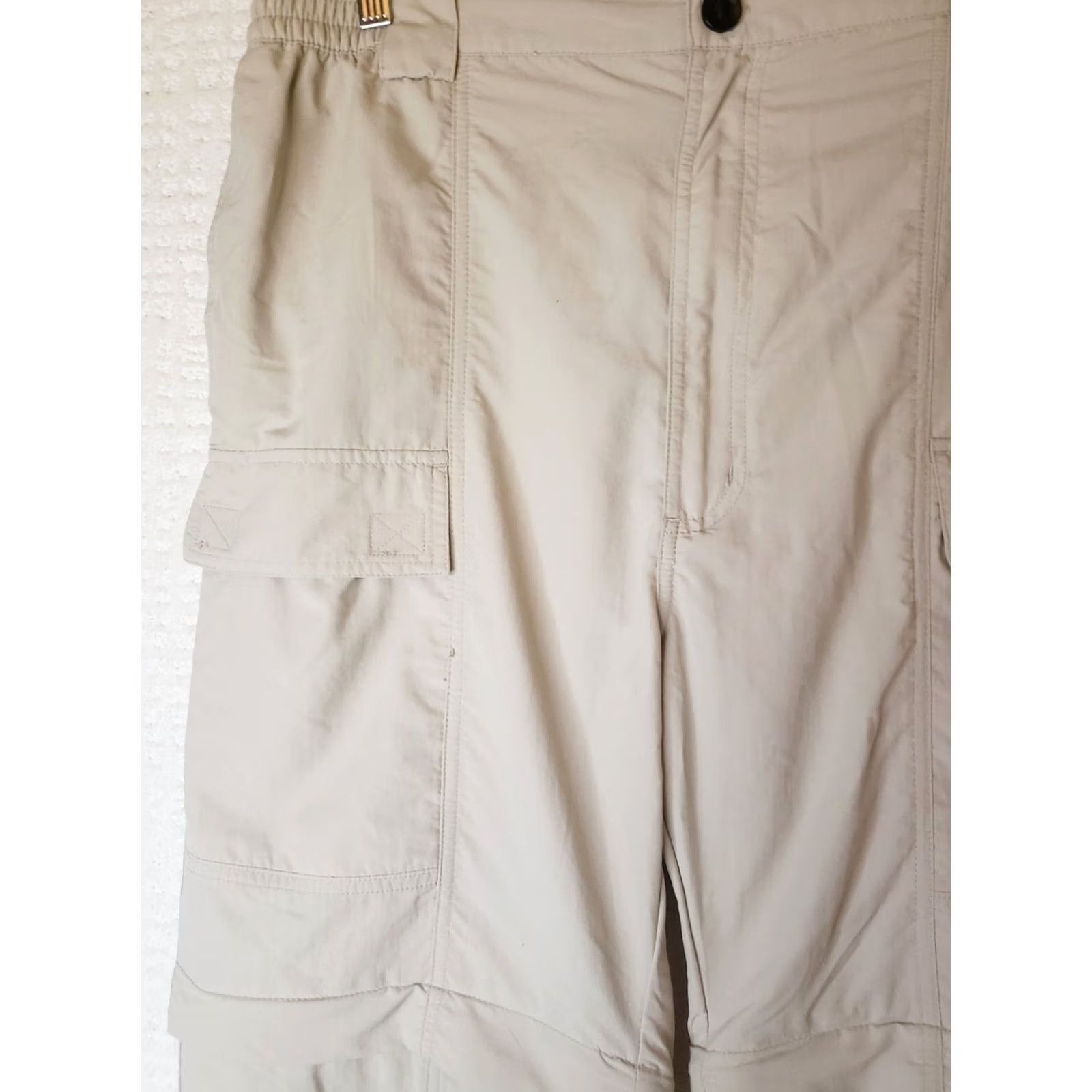 Vintage World Wide Sportsman Pants WOMEN 34W X 27L Beige Convertible Fishing Vented Size 24" / US 00 / IT 34 - 3 Thumbnail