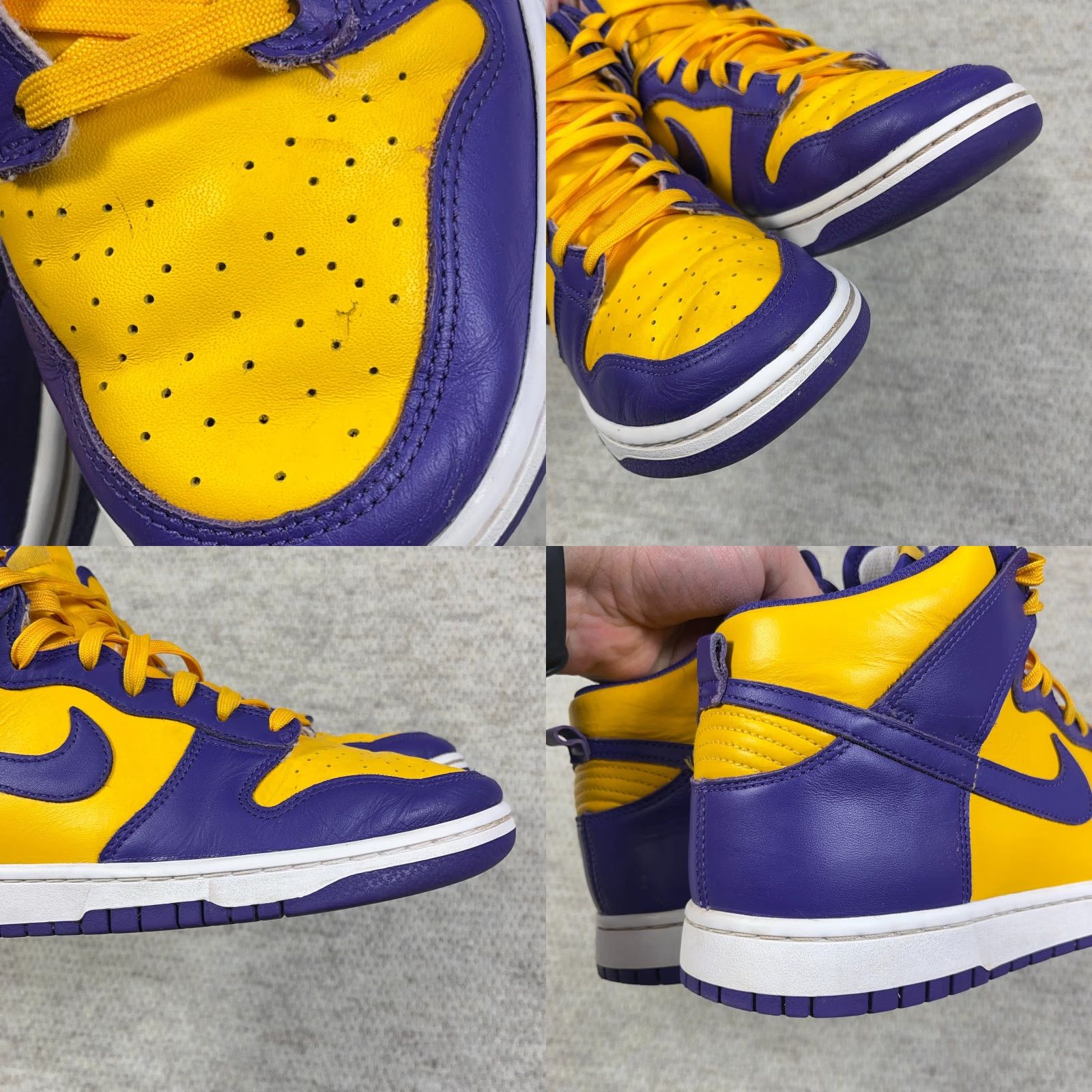 Nike Nike Dunk Hi Men’s Size 10 Retro Lakers Court Purple Gold DD1399-500 Basketball High Top Sneaker Size US 9 / EU 42 - 8 Thumbnail