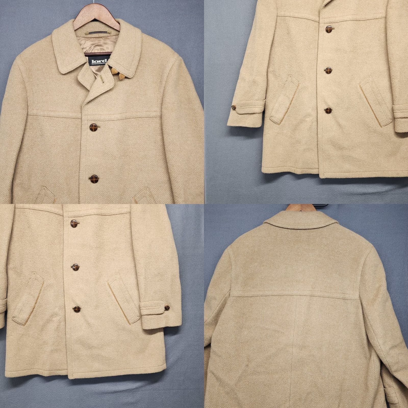 Vintage VINTAGE Lord International Coat Mens Large Beige Camel 100% Wool Overcoat German Mens Size US L / EU 52-54 / 3 - 9 Thumbnail