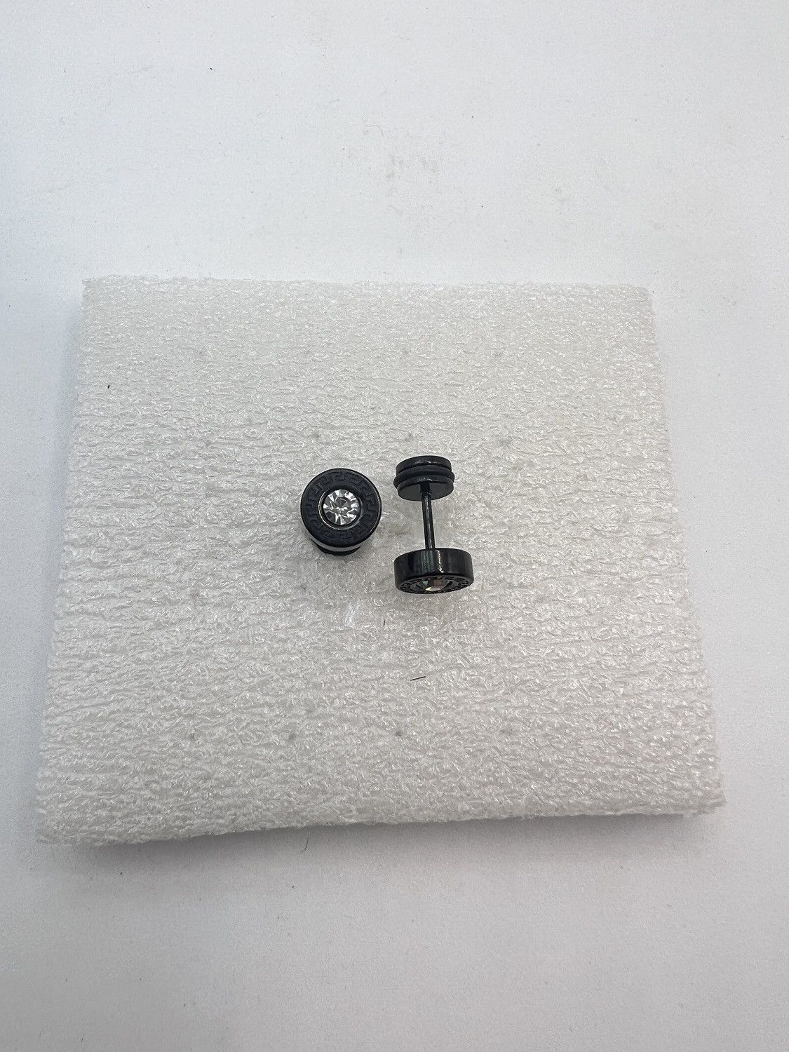 Jewelry Round CZ Black Stud Earrings Size ONE SIZE - 1 Thumbnail