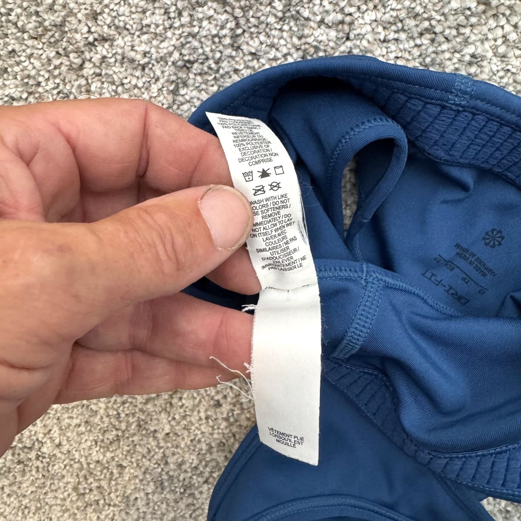 Nike Nike Sports Bra Womens XS Racerback Athletic Gym Dri-FIT BV3636-476 Blue Size ONE SIZE - 6 Thumbnail