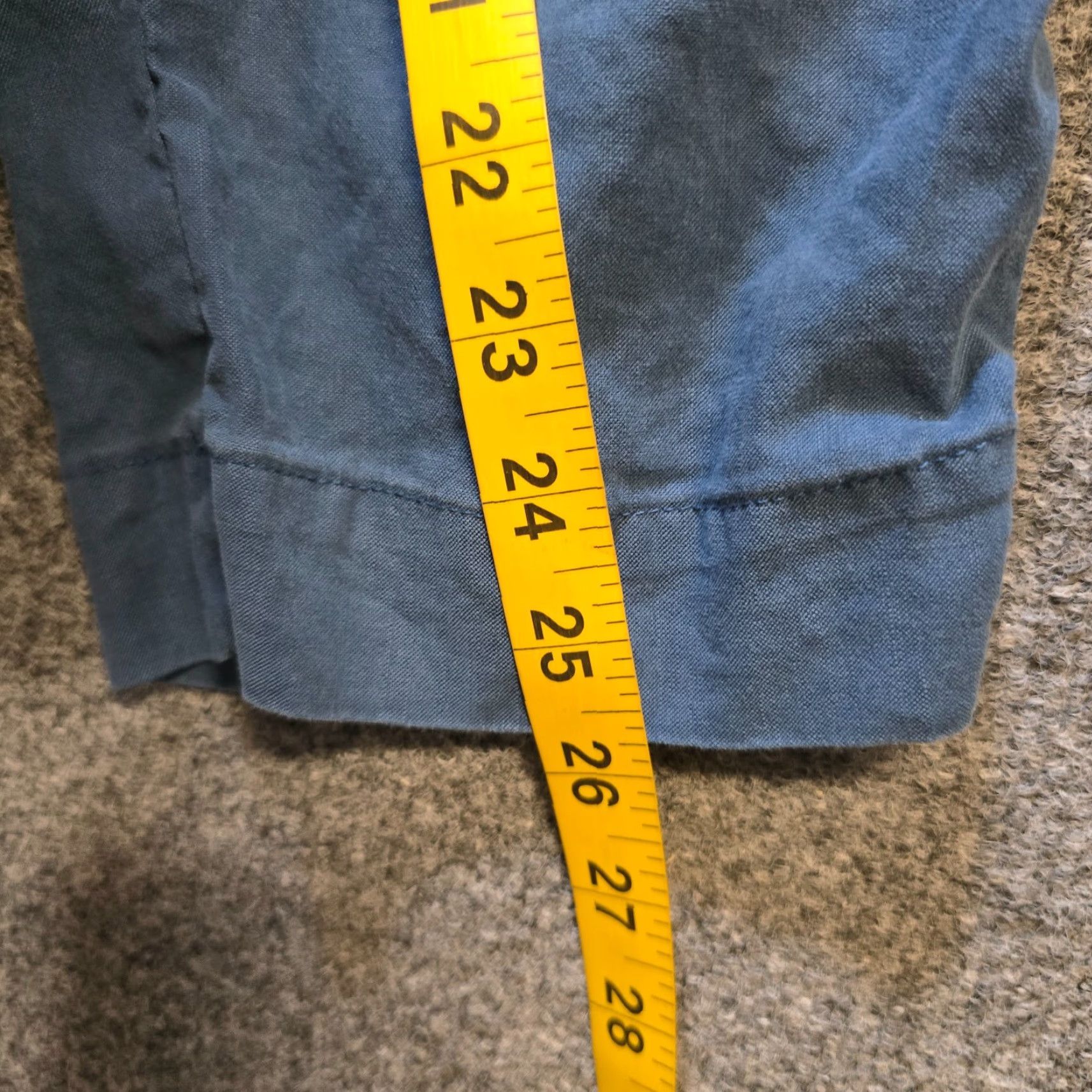 Vintage Cutloose Pants Womens Size Small Blue Linen Blend Side Zip Cropped Capsule Basic Pants Women Regular Size S Blue Cropped Size 28" / US 6 / IT 42 - 7 Thumbnail