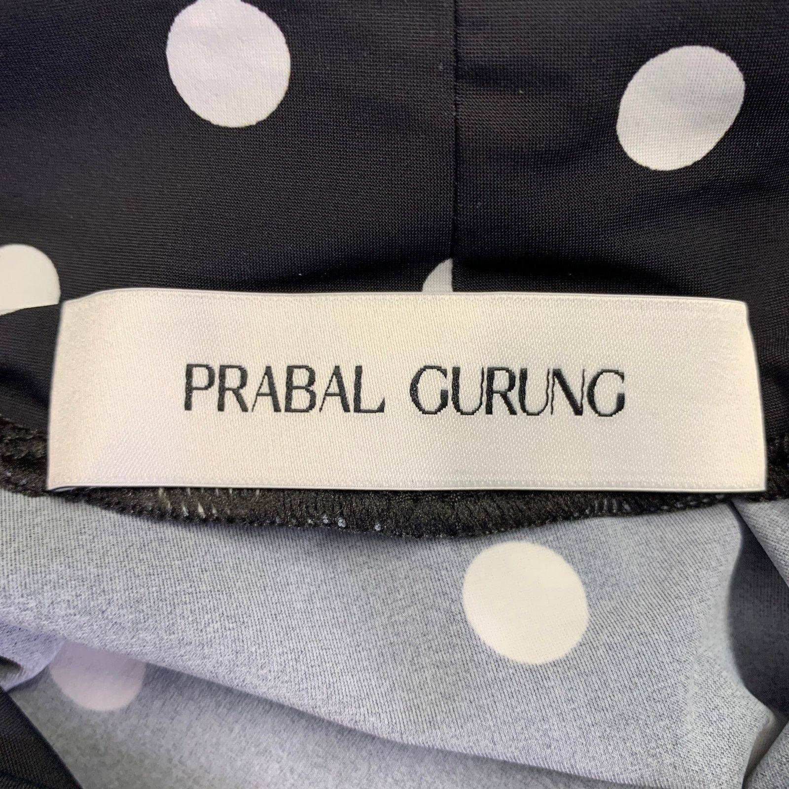 Prabal Gurung M Black White Lycra Polka Dot Bodysuit Dress Top Size M / US 6-8 / IT 42-44 - 5 Thumbnail