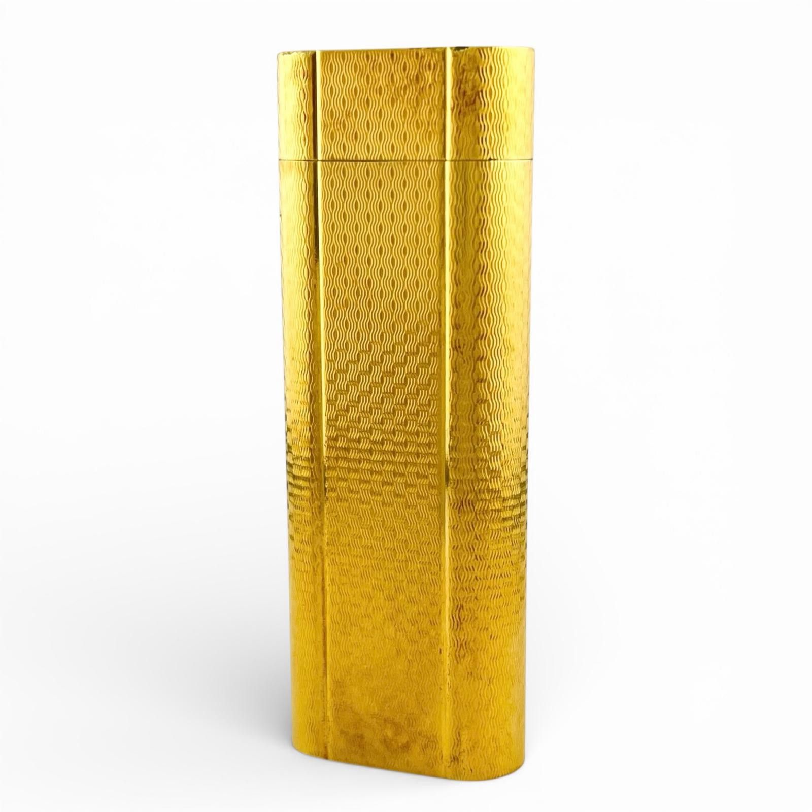 Cartier Cartier Cartier Oval Wave Pattern Lighter Metal Lighter DUTY ...