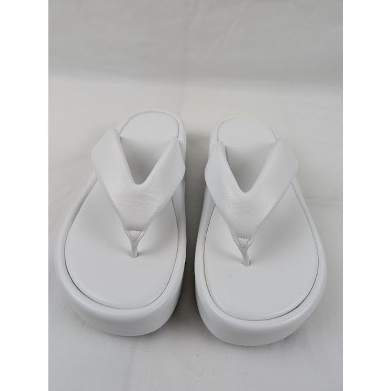 Balenciaga o1rshd1 Smooth Nappa/ Logo Slides in White/Black Size US 10 / IT 40 - 9 Thumbnail