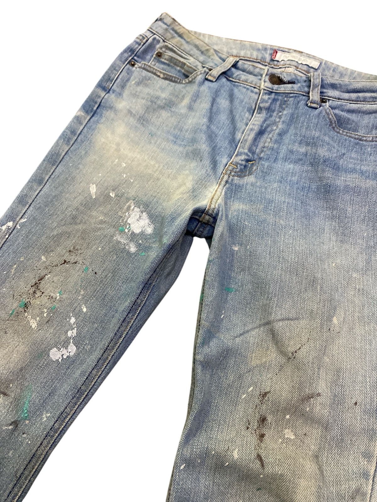 If Six Was Nine × Levi's × Levi's Vintage Clothing Vintage Levi’s Paint Splatter Flared Denim Size US 31 - 8 Thumbnail