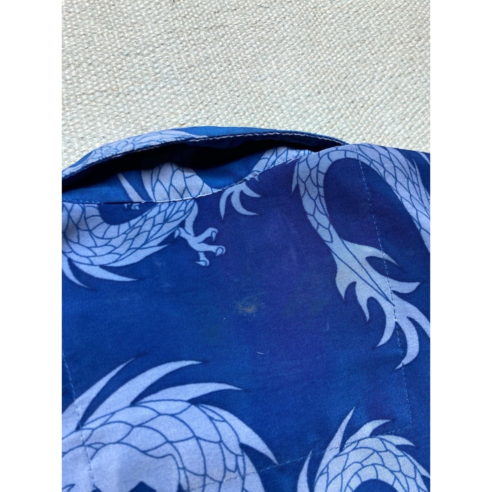 Vintage VINTAGE Button-Up Shirt dragon all over print JNCO tribal ricky adult Small Blue Mens Short Sleeve M Size US S / EU 44-46 / 1 - 8 Thumbnail