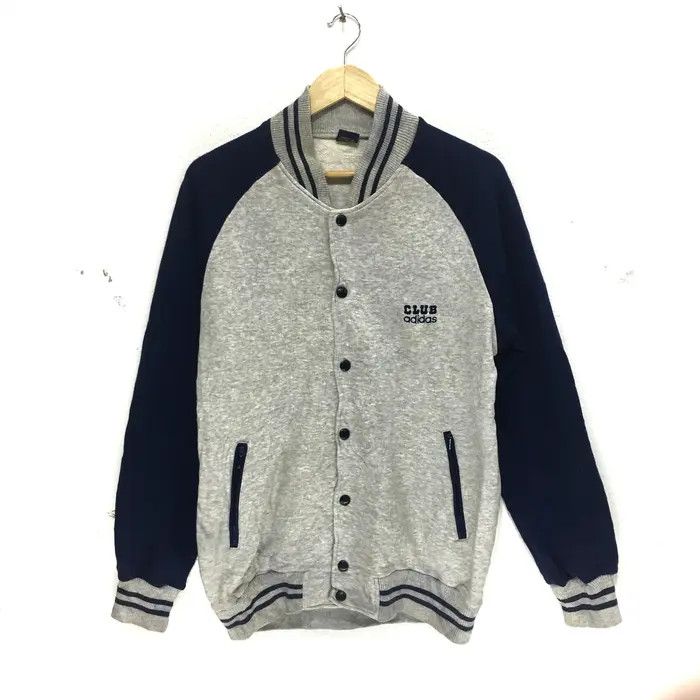Adidas CLUB ADIDAS Gray Cardigan Jacket Sweatshirt Trefoil Sweater Size US M / EU 48-50 / 2 - 1 Thumbnail