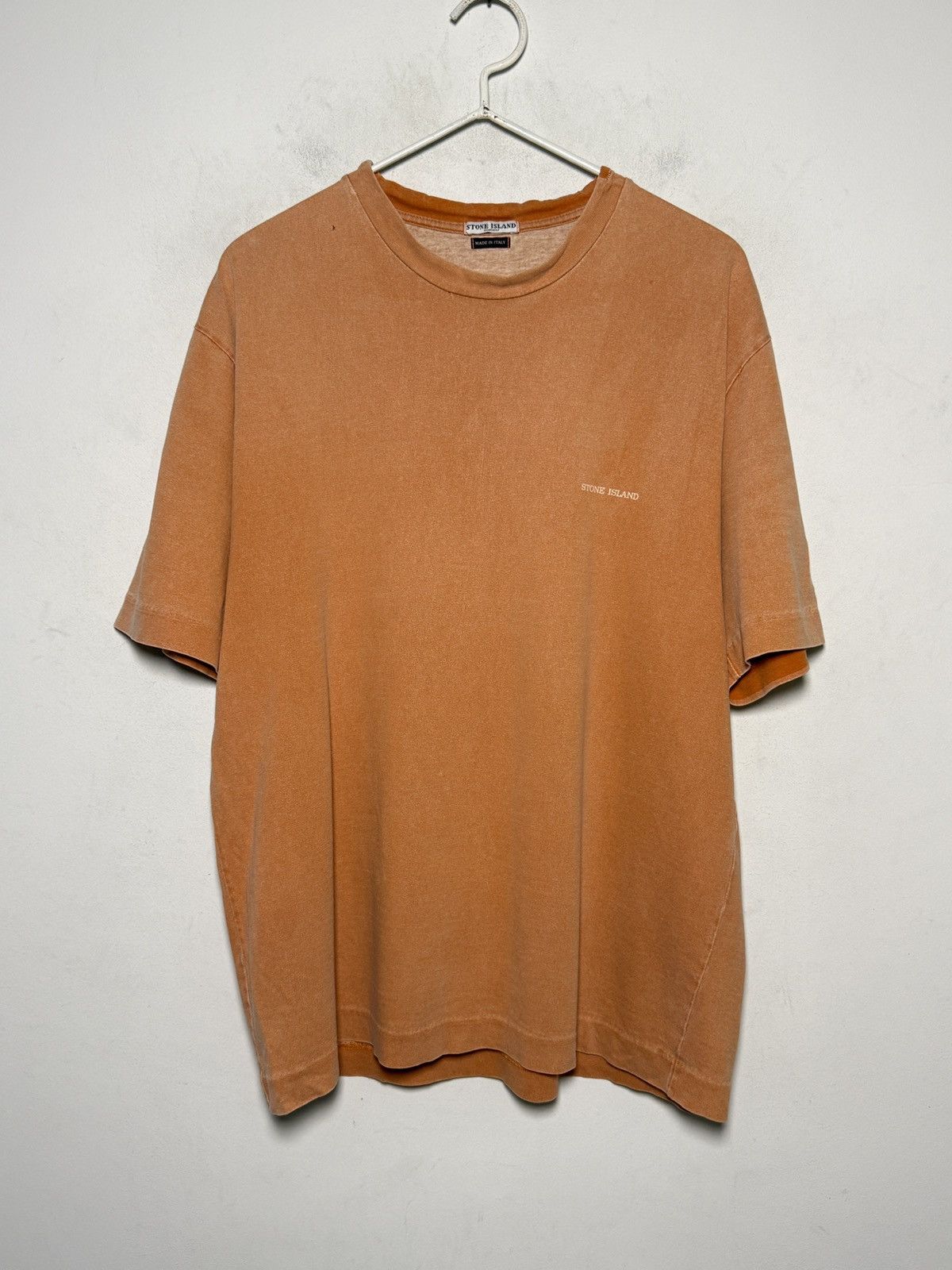 Stone Island stone island peach single stitch spell out t shirt Size US L / EU 52-54 / 3 - 3 Thumbnail
