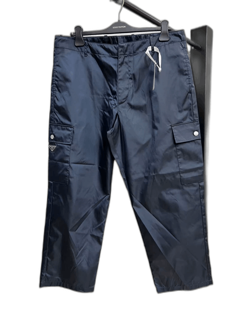 Prada Black Recycled Nylon Cargo Pants-yf
