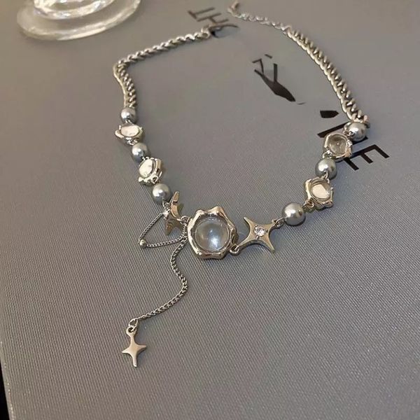 Jewelry Exquisite Star Geometric Crystal Chains Choker Size ONE SIZE - 1 Thumbnail