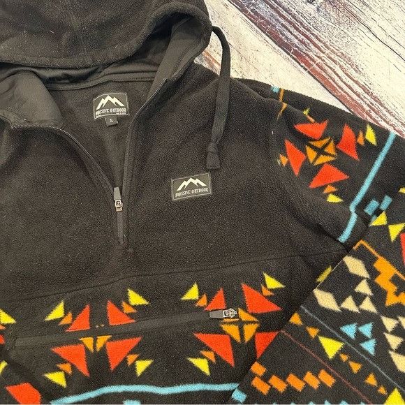 Other Massive Outdoor Geometric Multicolor Print Fleece Black Hood Size US S / EU 44-46 / 1 - 3 Thumbnail