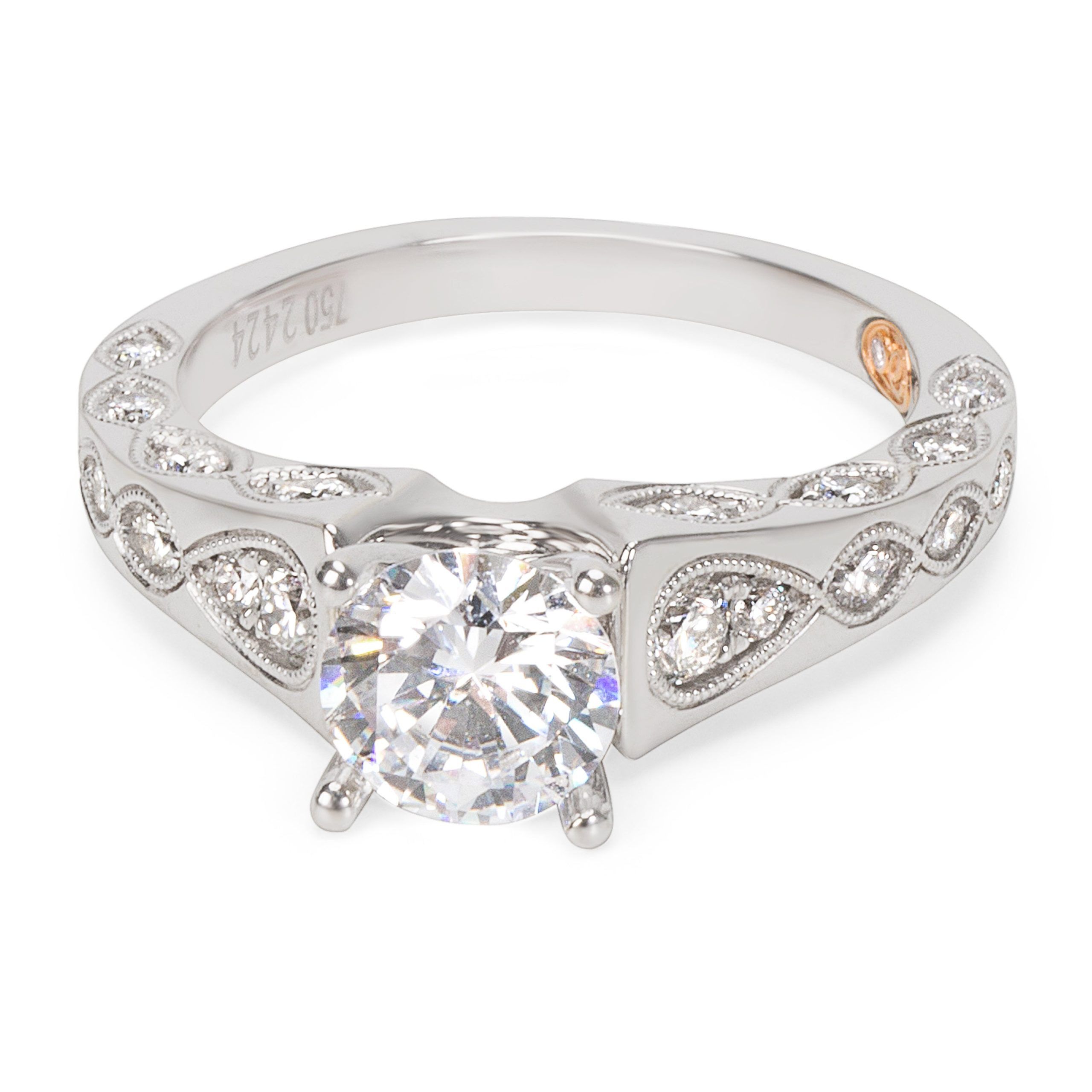 BRAND NEW Demarco Engagement Ring Setting in 18K White Gold (0.57 CTW)