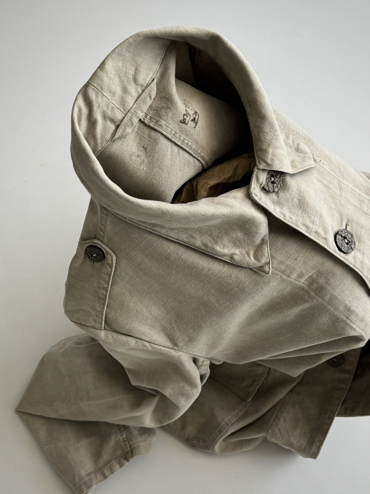 Vintage Vintage 1940s Swedish Army M39 Work Jacket Size US M / EU 48-50 / 2 - 5 Thumbnail