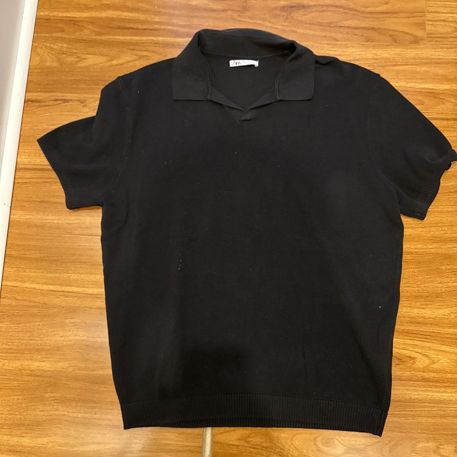 Zara Men’s Zara Size XL Black Polo Shirt Size US XL / EU 56 / 4 - 1 Thumbnail
