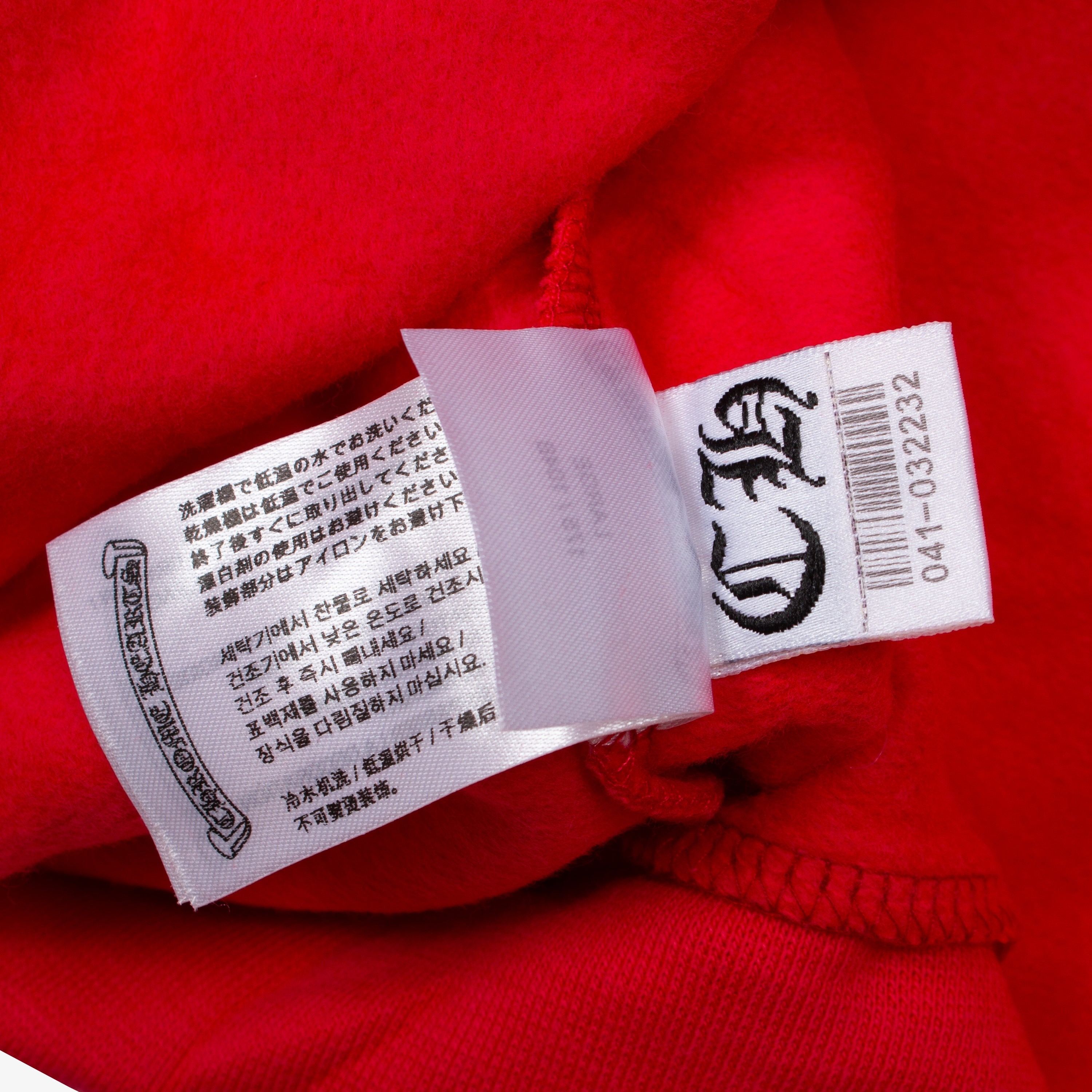 Chrome Hearts CHROME HEARTS RED SCROLLBAR HOODIE Size US XL / EU 56 / 4 - 6 Thumbnail
