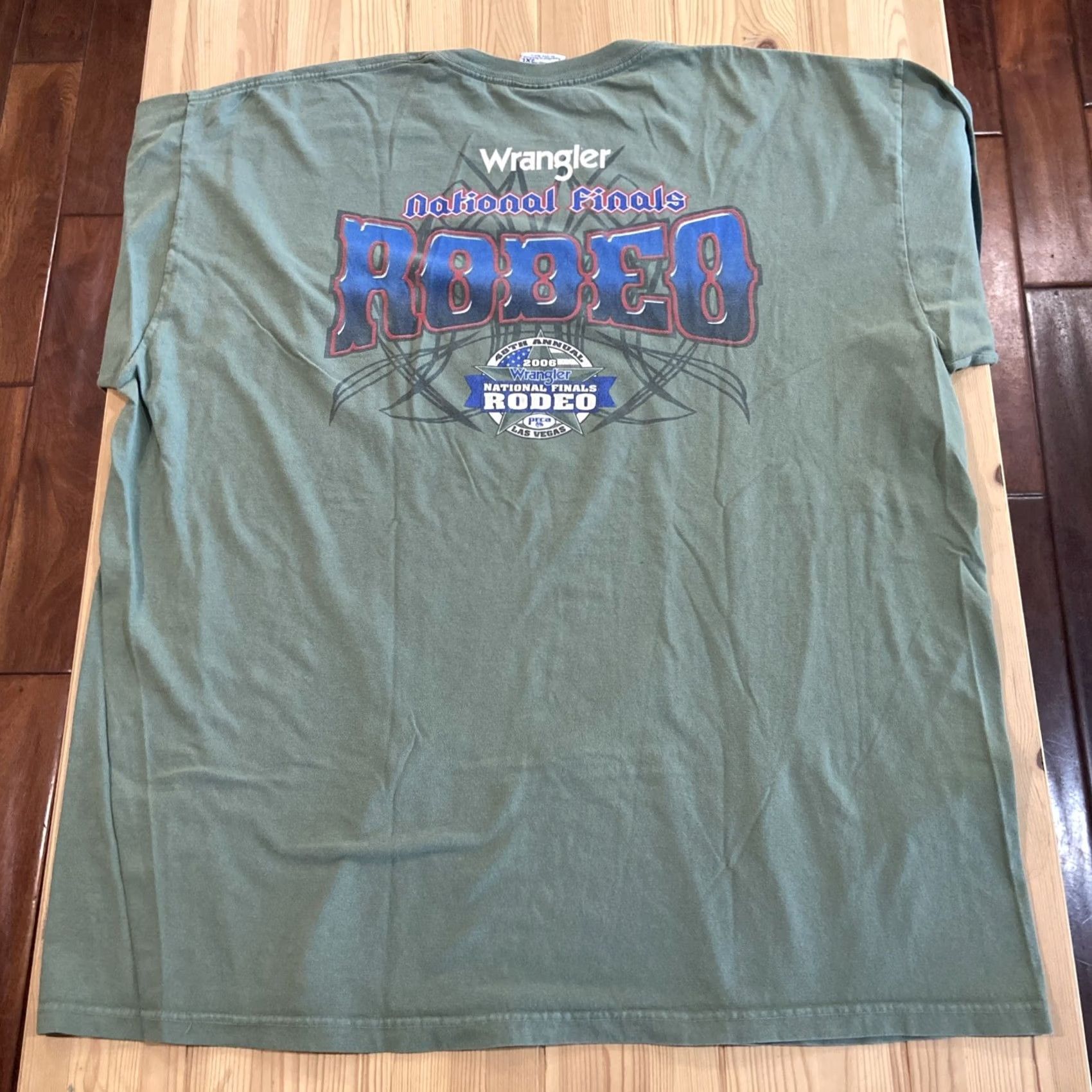 Wrangler VINTAGE Wrangler NFR National Finals Rodeo Sweatshirt 2XL Green Cotton Crew Neck Long Sleeve Western Cowboy Rodeo Size US XXL / EU 58 / 5 - 7 Thumbnail