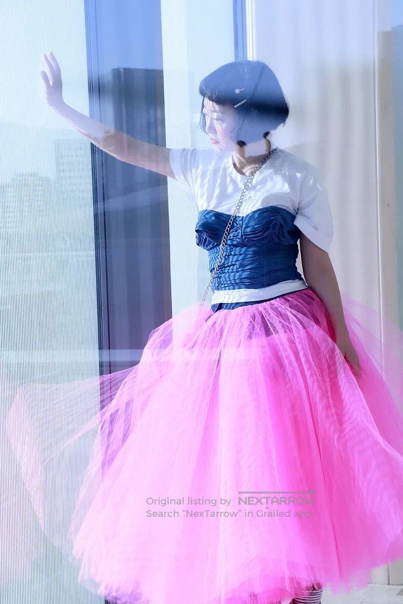 Junya Watanabe Junya Watanabe size M Pink Tulle and Denim Skirt Size 23" - 1 Thumbnail