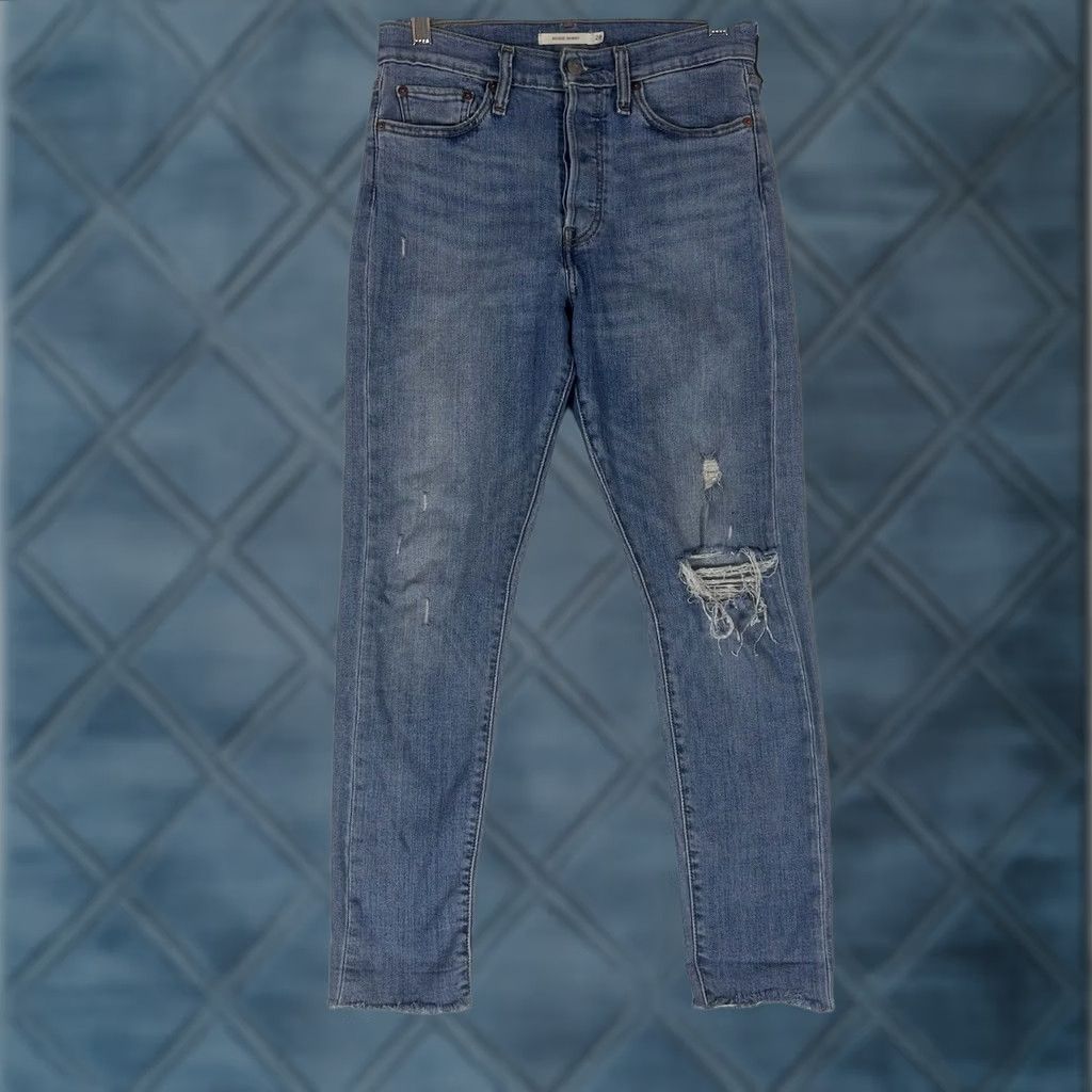Levi's Levi's Wedgie Skinny Jeans Women's 28 Button Fly High Rise Light Wash Denim Slim Jeggings Distressed Pockets 5-Pocket Size 28" / US 6 / IT 42 - 1 Thumbnail