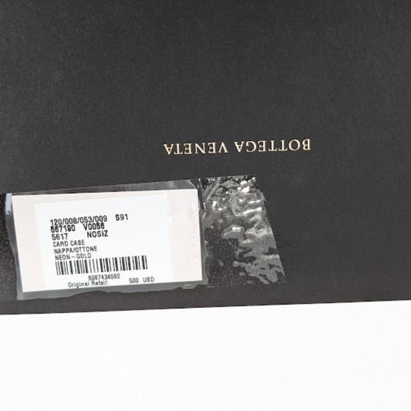 Bottega Veneta o1rshd1 Size: OS / Nappa/Ottone Card Case in Neon/Gold Size ONE SIZE - 12 Thumbnail