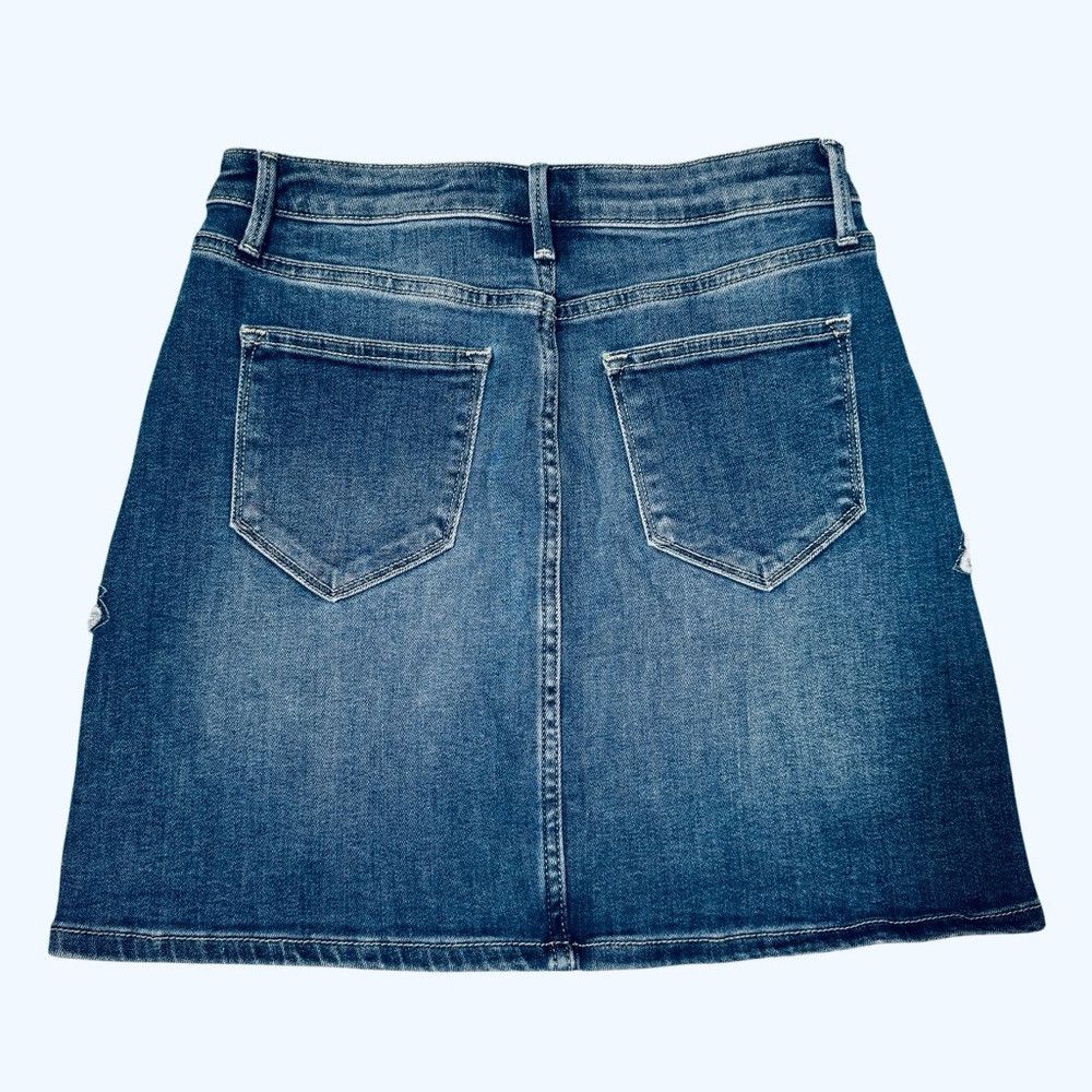 Other NWT New $148 Driftwood Embroidered Denim Mini Skirt Size 26 Size 26" / US 2 / IT 38 - 4 Thumbnail