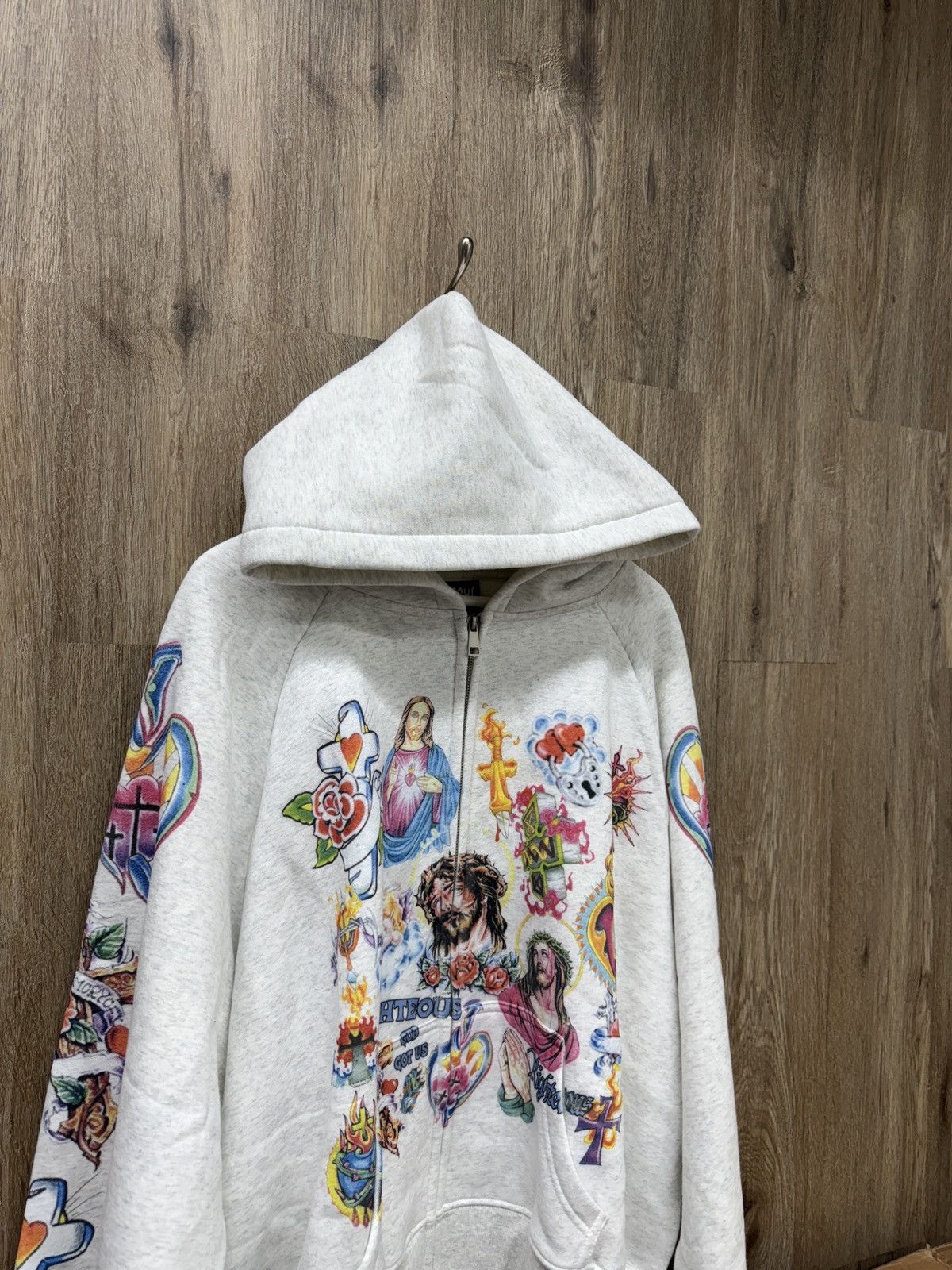 Other Righteous Grey Zip Up Hoodie Size US XL / EU 56 / 4 - 2 Thumbnail