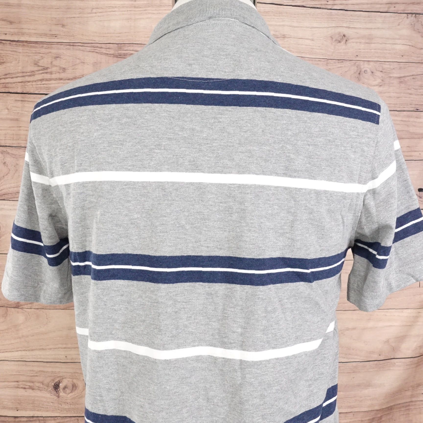 Croft & Barrow Vintage Croft & Barrow Short Sleeve Striped Polo Shirt Men Small Gray Casual Size US S / EU 44-46 / 1 - 4 Thumbnail