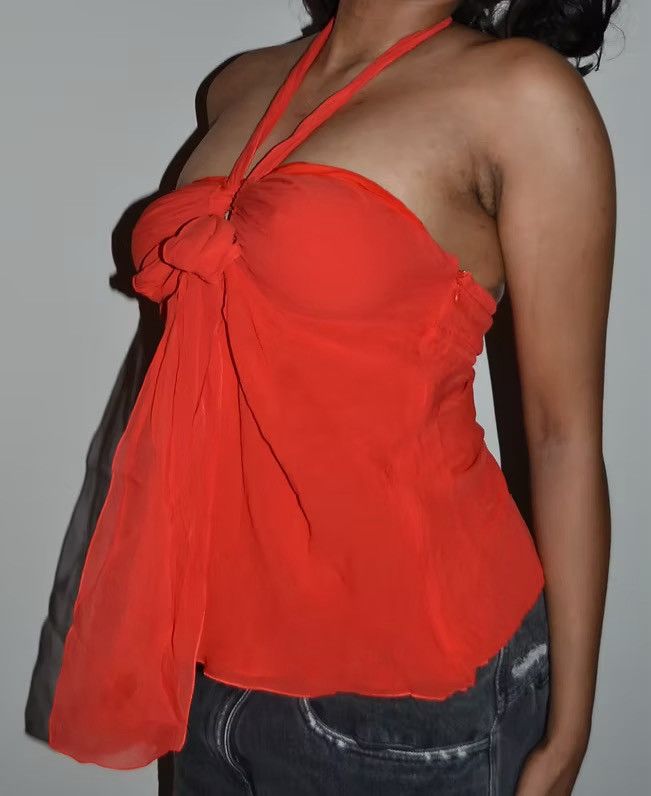 Valentino Valentino Roma Early 2000s Silk Halter Top Size S / US 4 / IT 40 - 1 Thumbnail