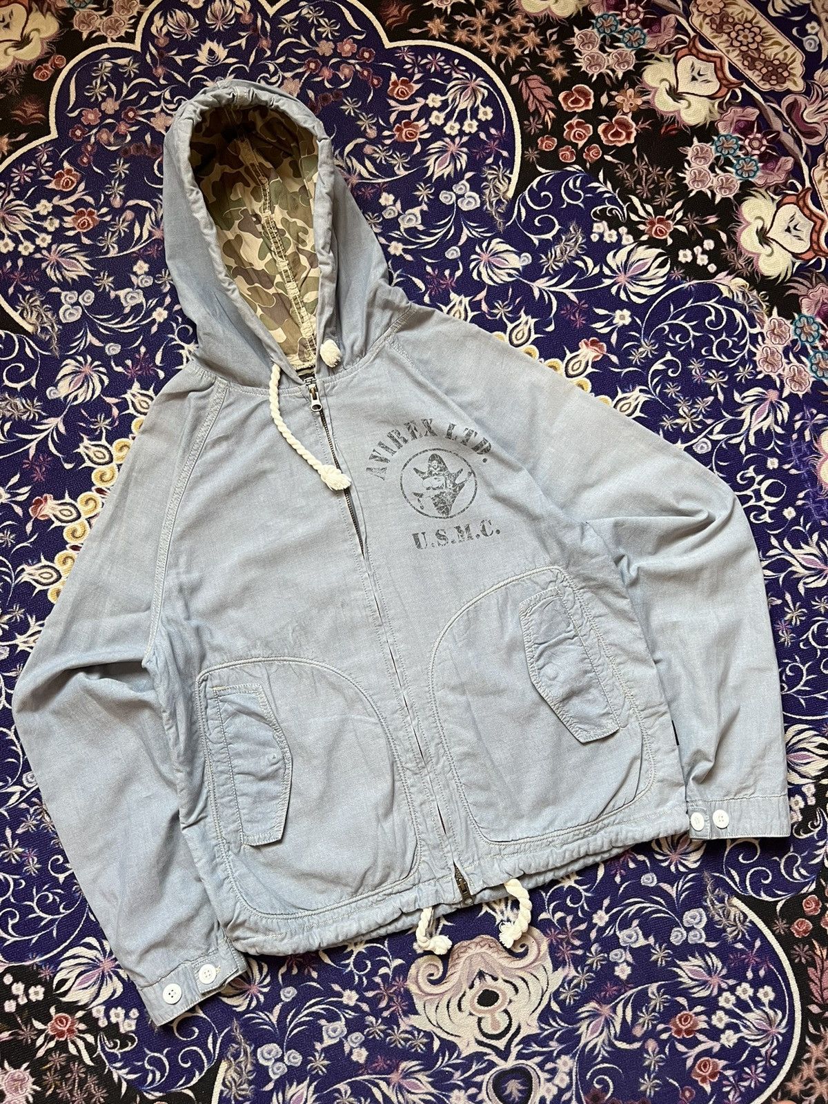 Avirex Camouflaged Avirex USMC Military Vintage Hooded Jacket Size US M / EU 48-50 / 2 - 3 Thumbnail
