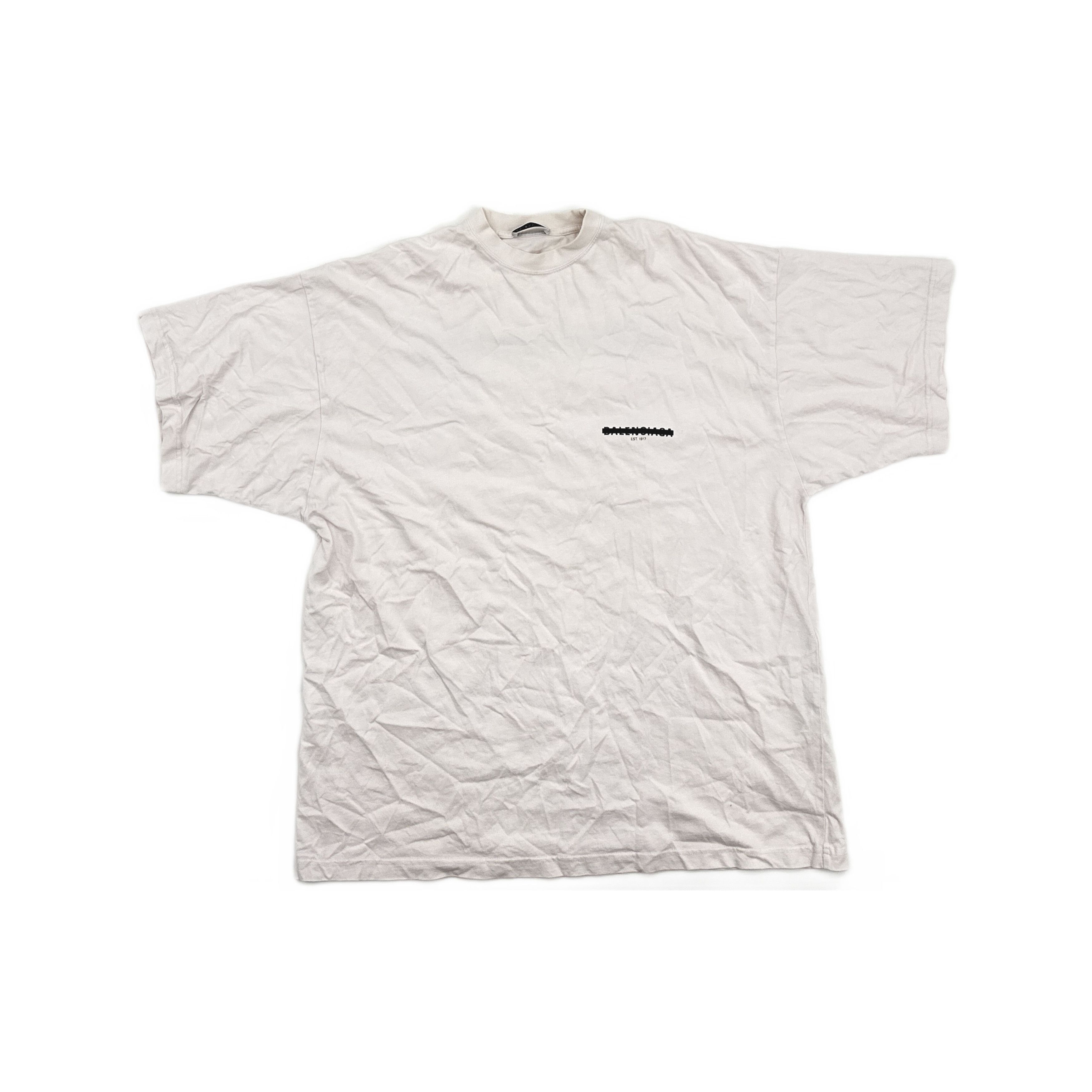 Balenciaga Balenciaga Logo Print T-Shirt White Size 2 Size M / US 6-8 / IT 42-44 - 1 Thumbnail